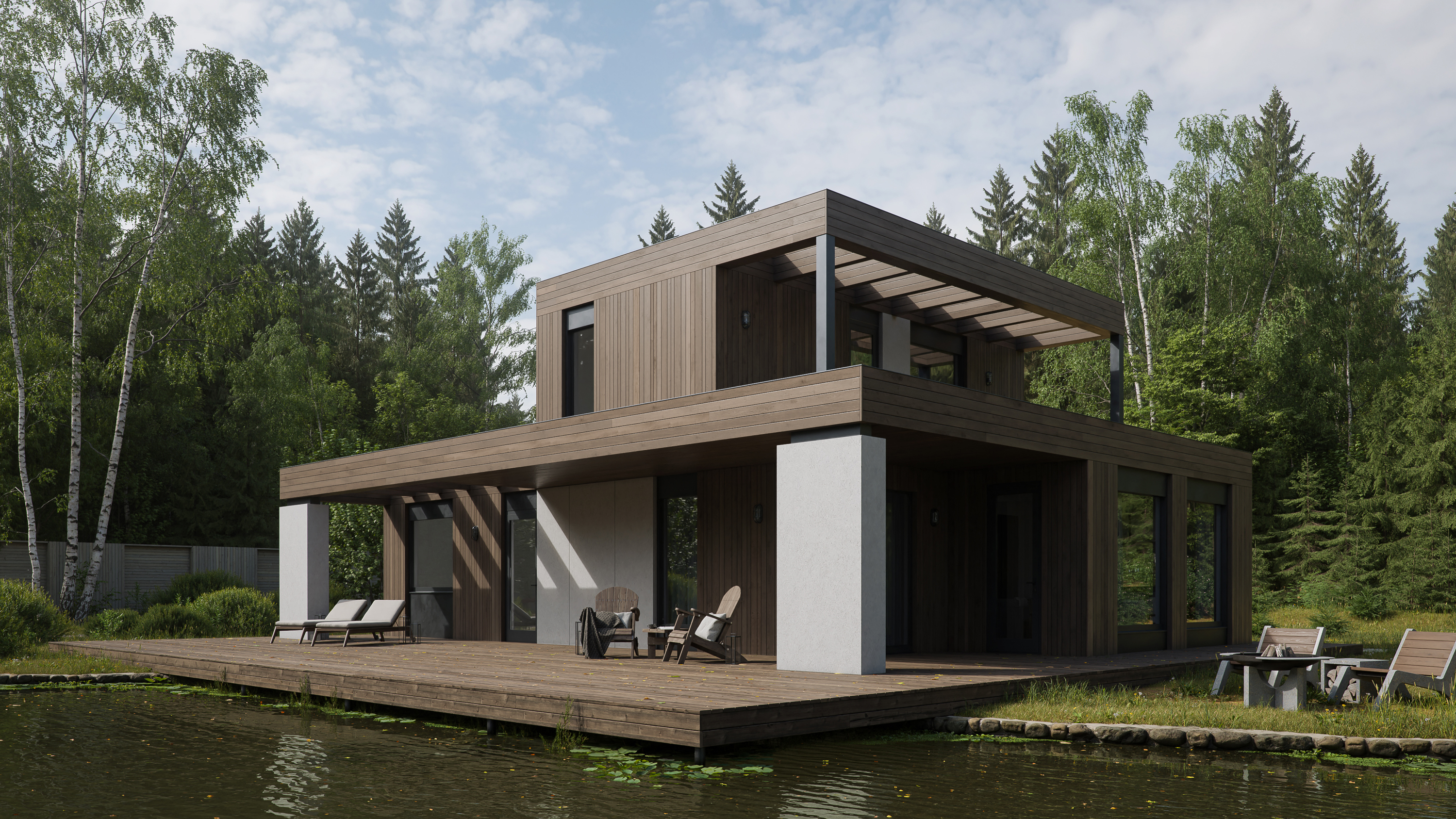 Guest house by the river — Изображение №10 — 3D, Архитектура на Dprofile