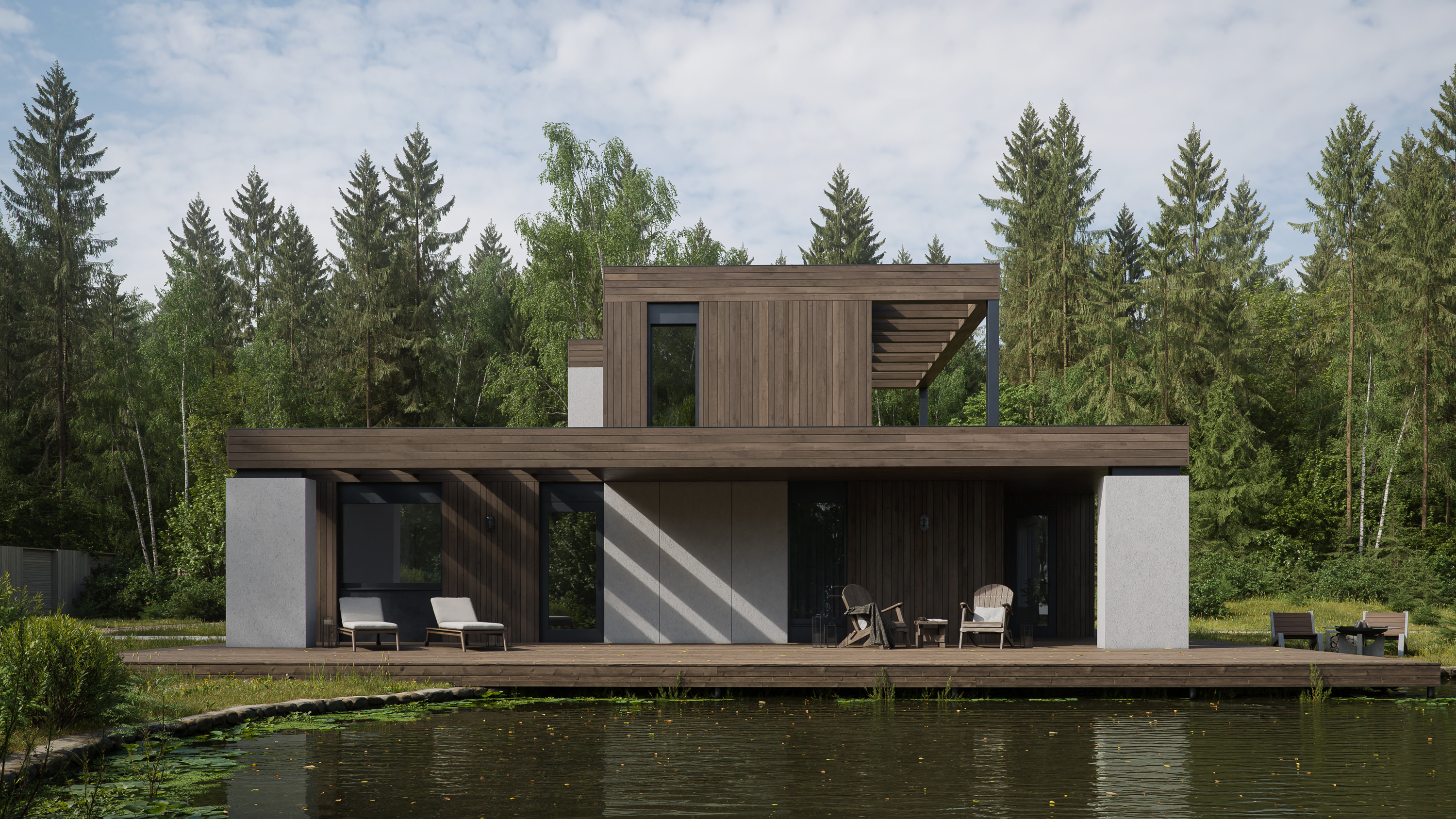 Guest house by the river — Изображение №7 — 3D, Архитектура на Dprofile