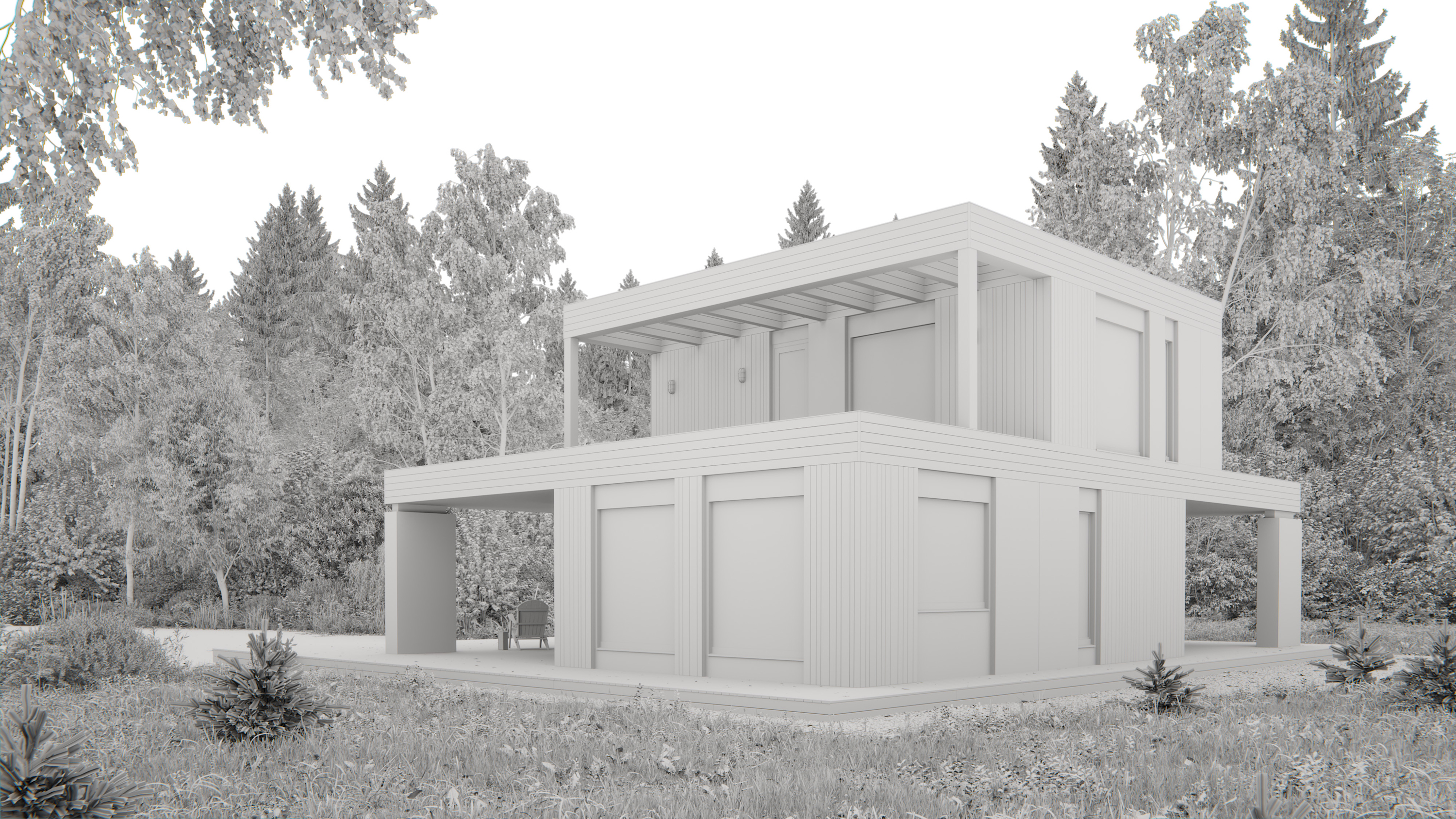 Guest house by the river — Изображение №19 — 3D, Архитектура на Dprofile
