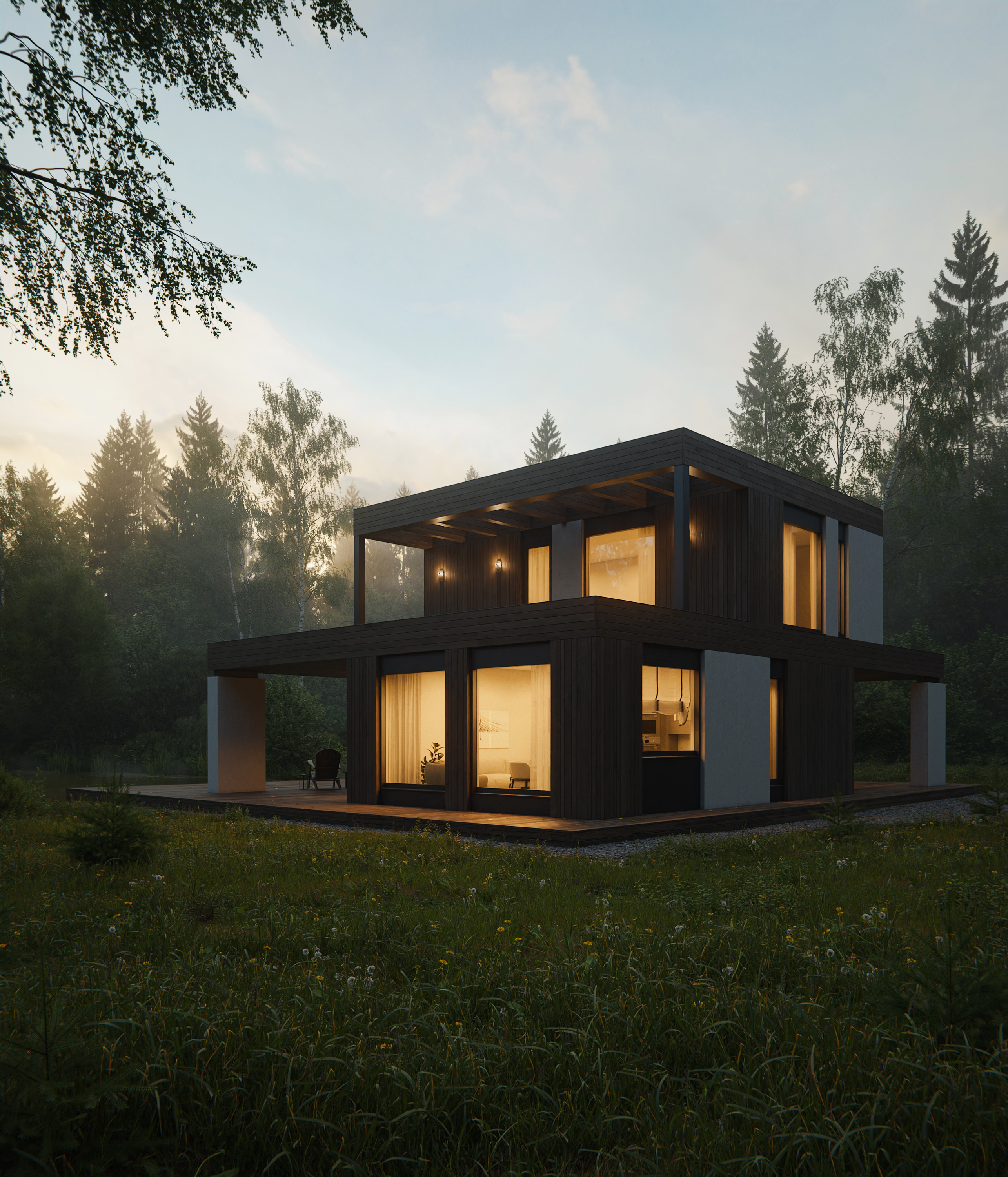 Guest house by the river — Изображение №4 — 3D, Архитектура на Dprofile