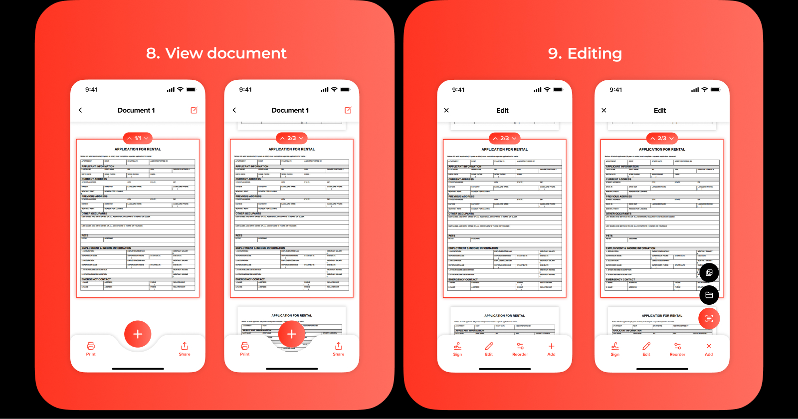 Pix2PDF - Scan, Edit & Sign Documents | Mobile app — Изображение №9 — Интерфейсы на Dprofile