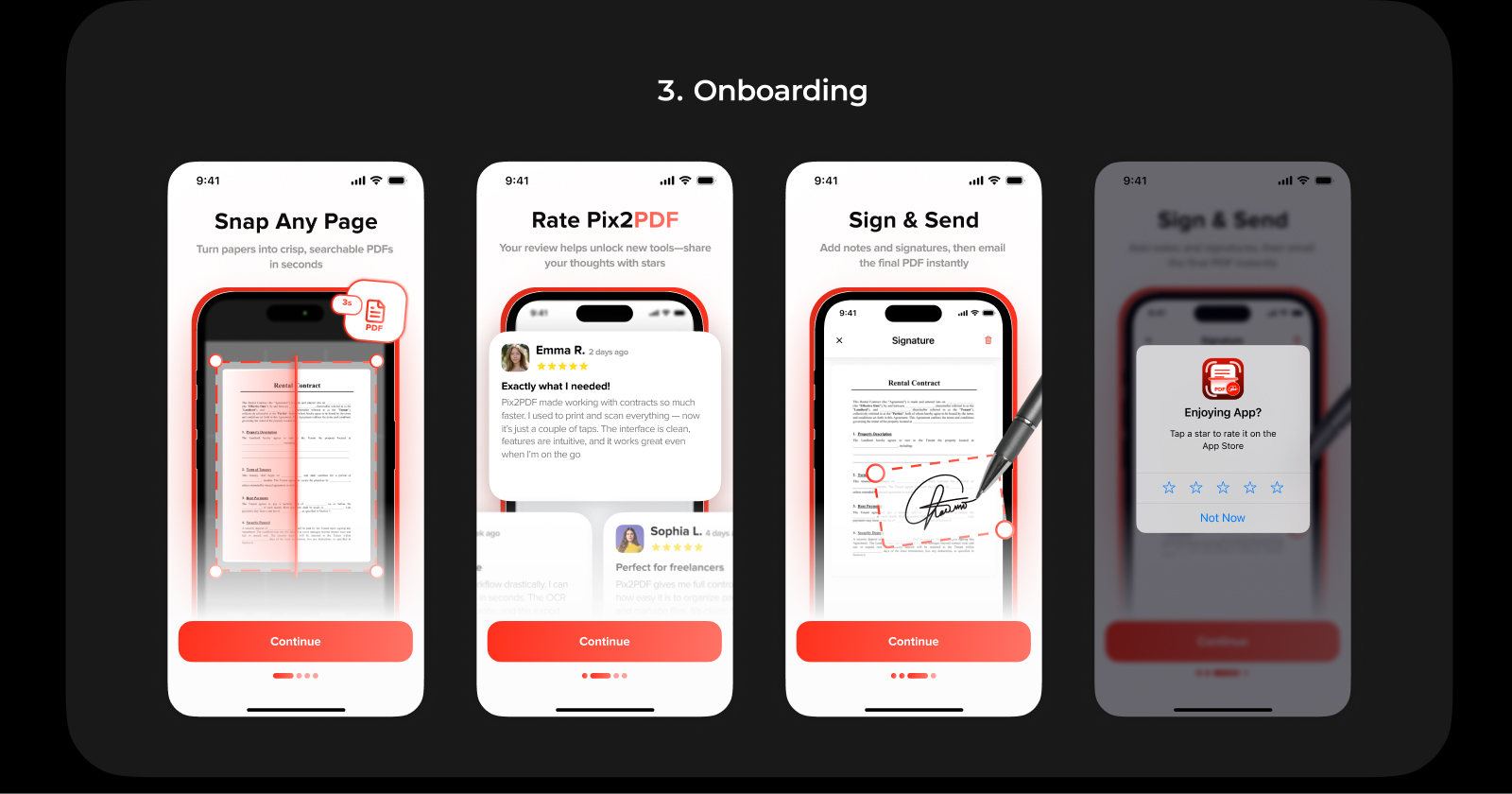 Pix2PDF - Scan, Edit & Sign Documents | Mobile app — Изображение №4 — Интерфейсы на Dprofile