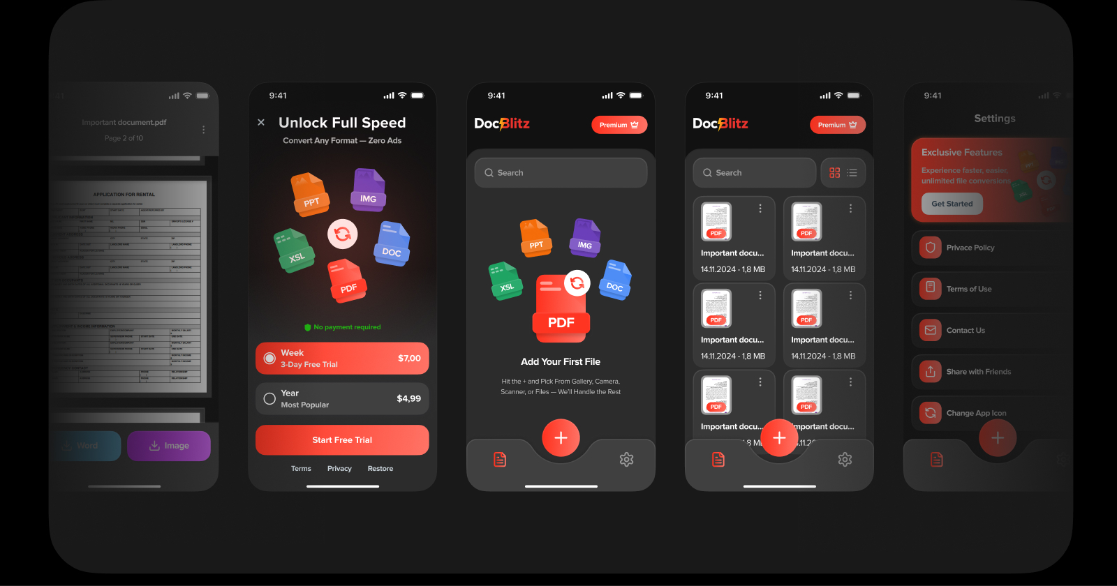 DocConvert | Mobile app — Изображение №2 — Интерфейсы на Dprofile