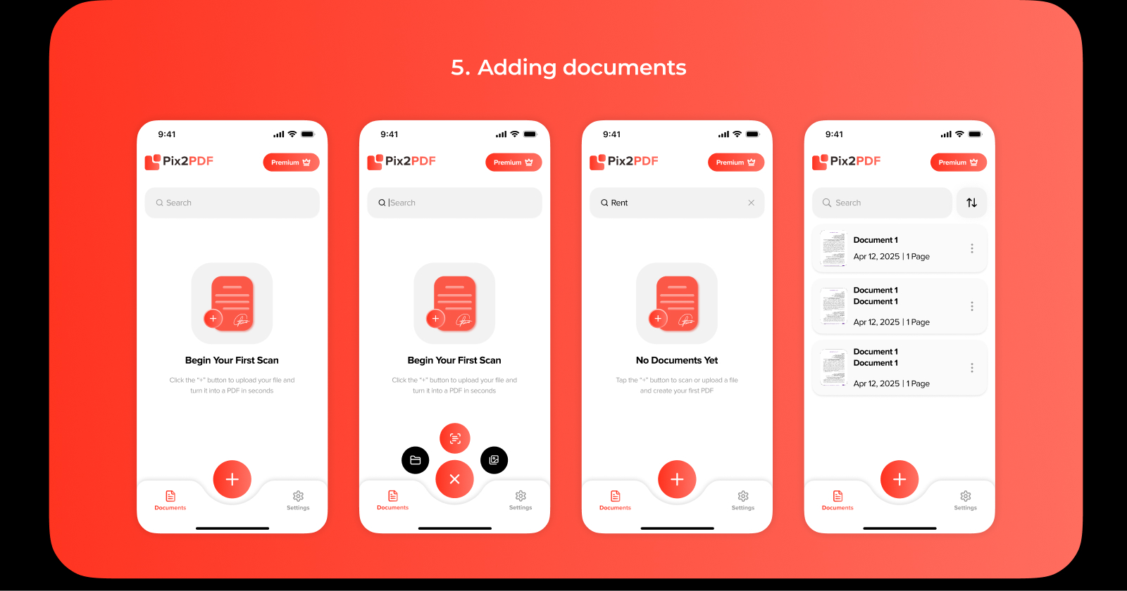 Pix2PDF - Scan, Edit & Sign Documents | Mobile app — Изображение №6 — Интерфейсы на Dprofile
