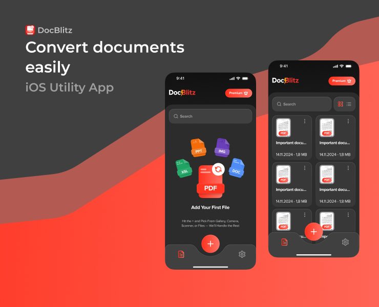 DocConvert | Mobile app — Интерфейсы на Dprofile