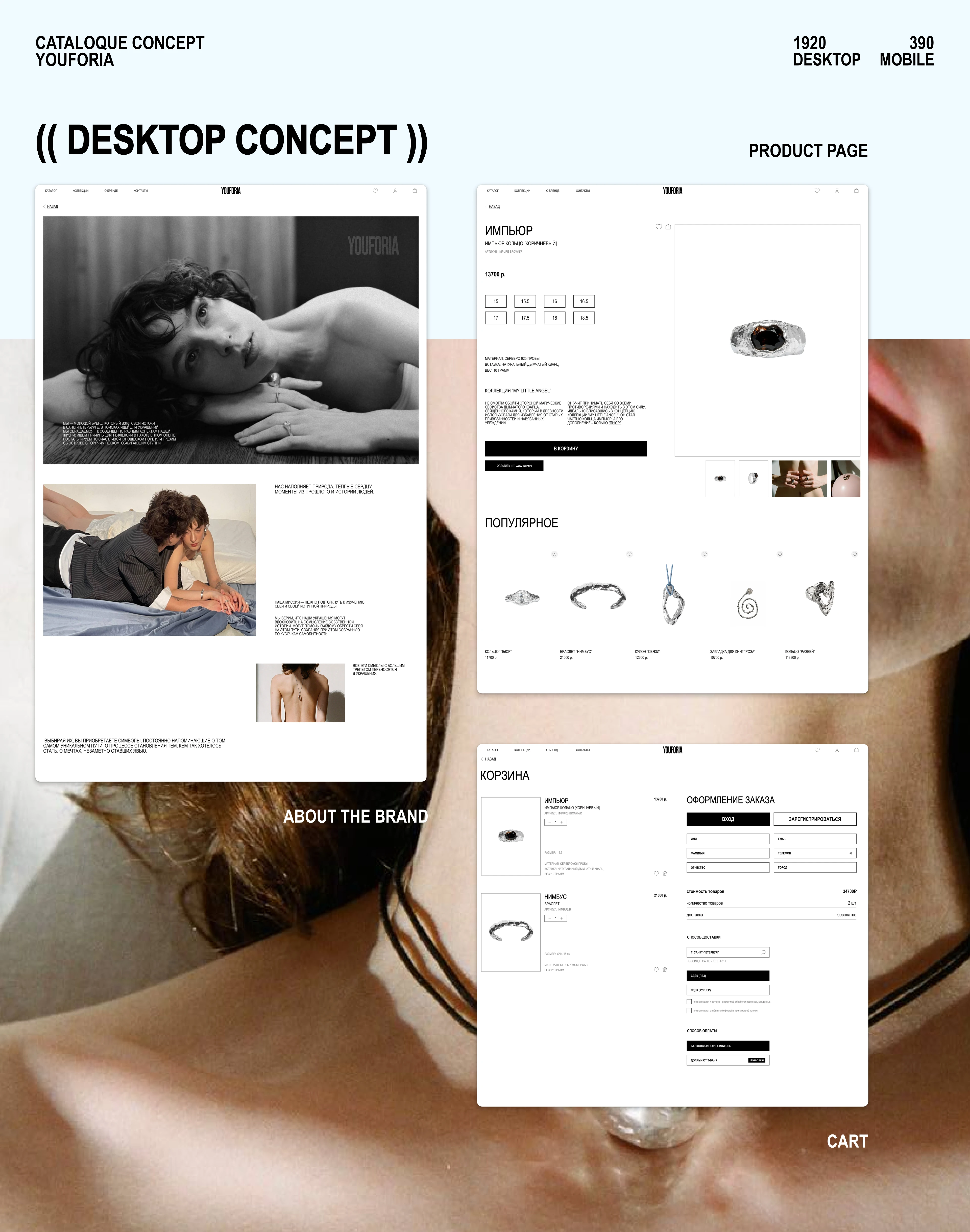 YOUFORIA — Jewelry E-commerce Website — Изображение №7 — Интерфейсы, Брендинг на Dprofile
