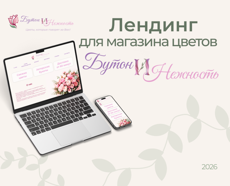 Лендинг для цветочного магазина на Dprofile