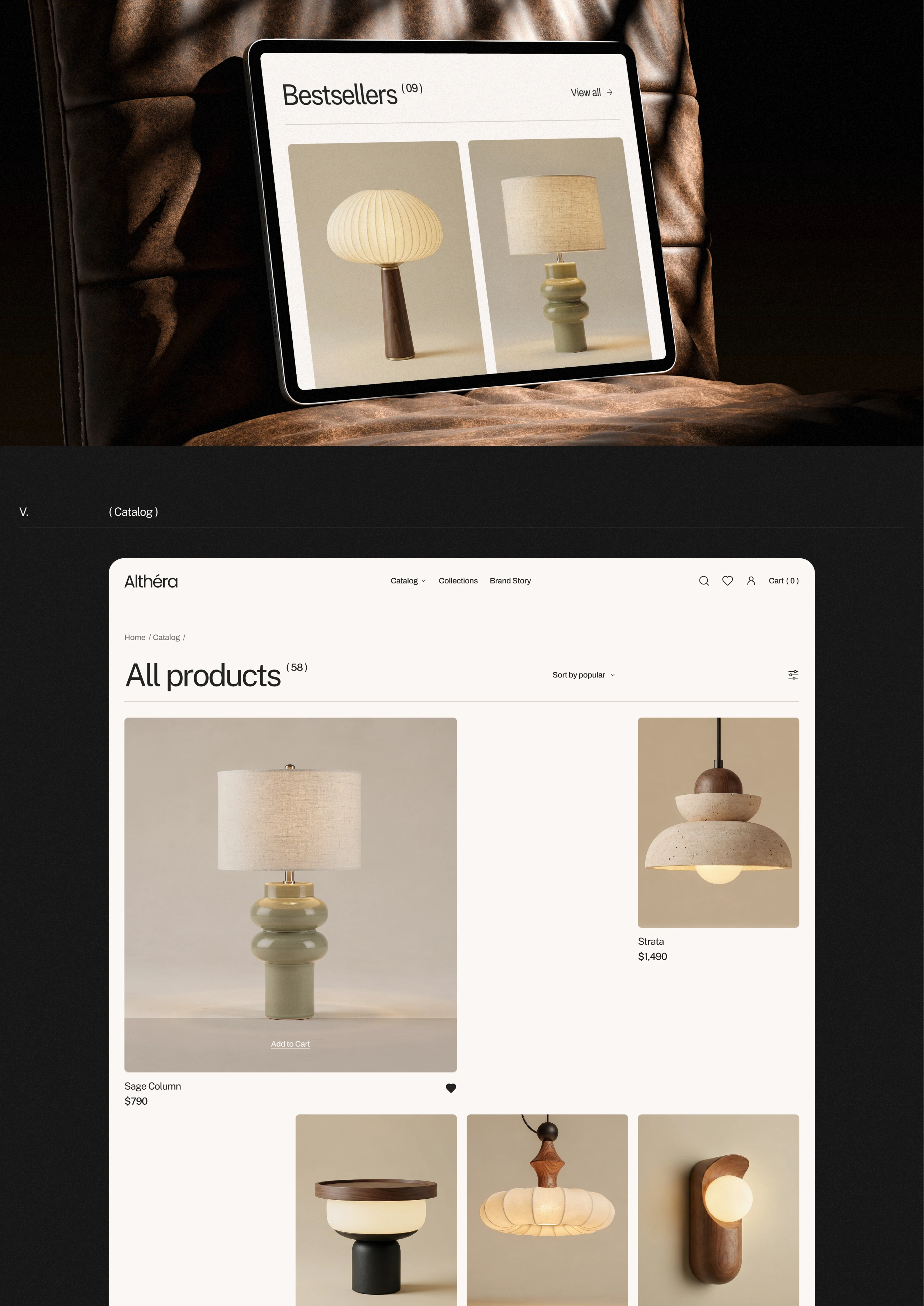 Althéra | E-commerce Website — Изображение №5 — Интерфейсы на Dprofile
