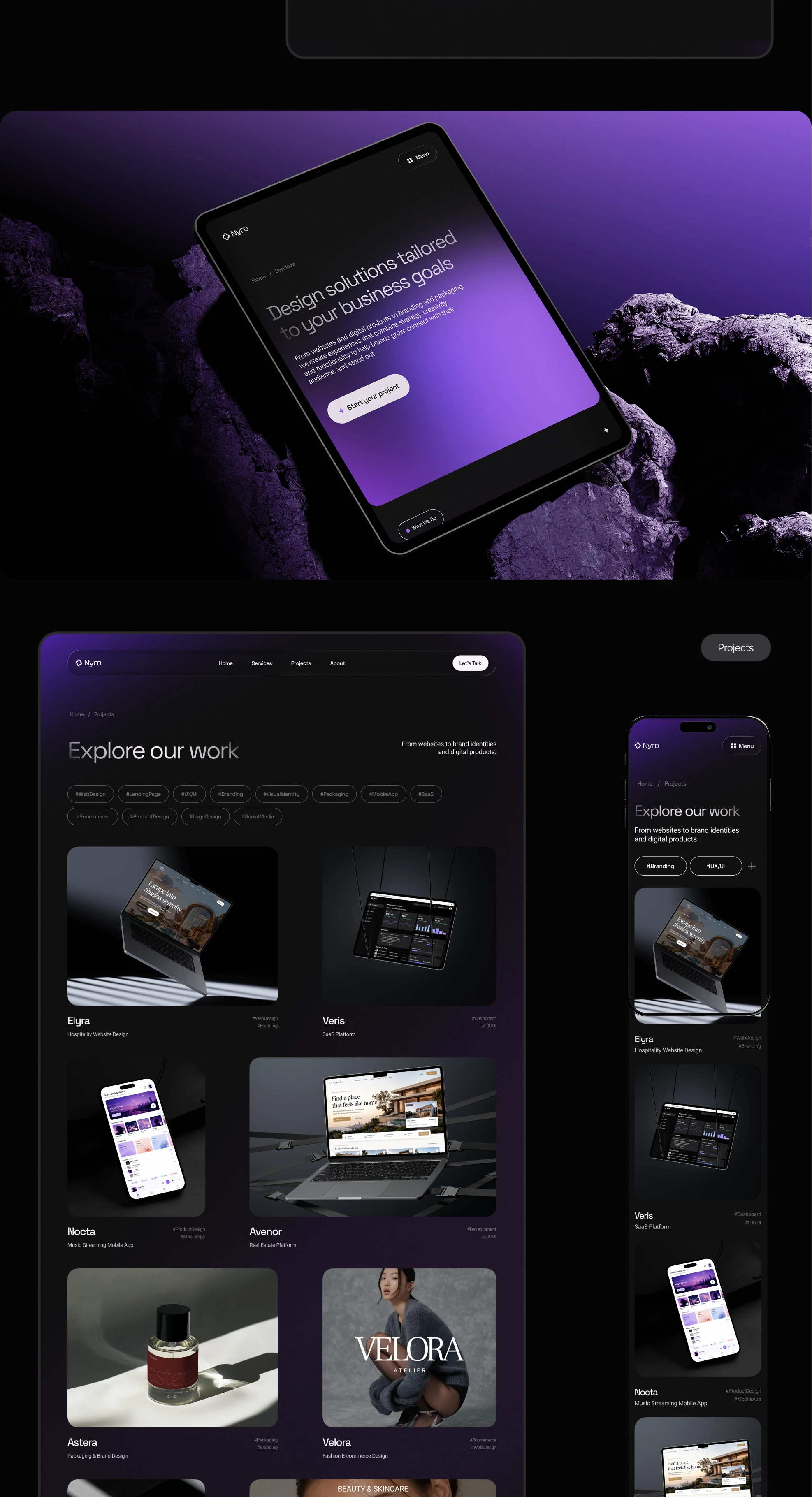 Nyro | AI-Powered Web Studio — Изображение №6 — Интерфейсы на Dprofile