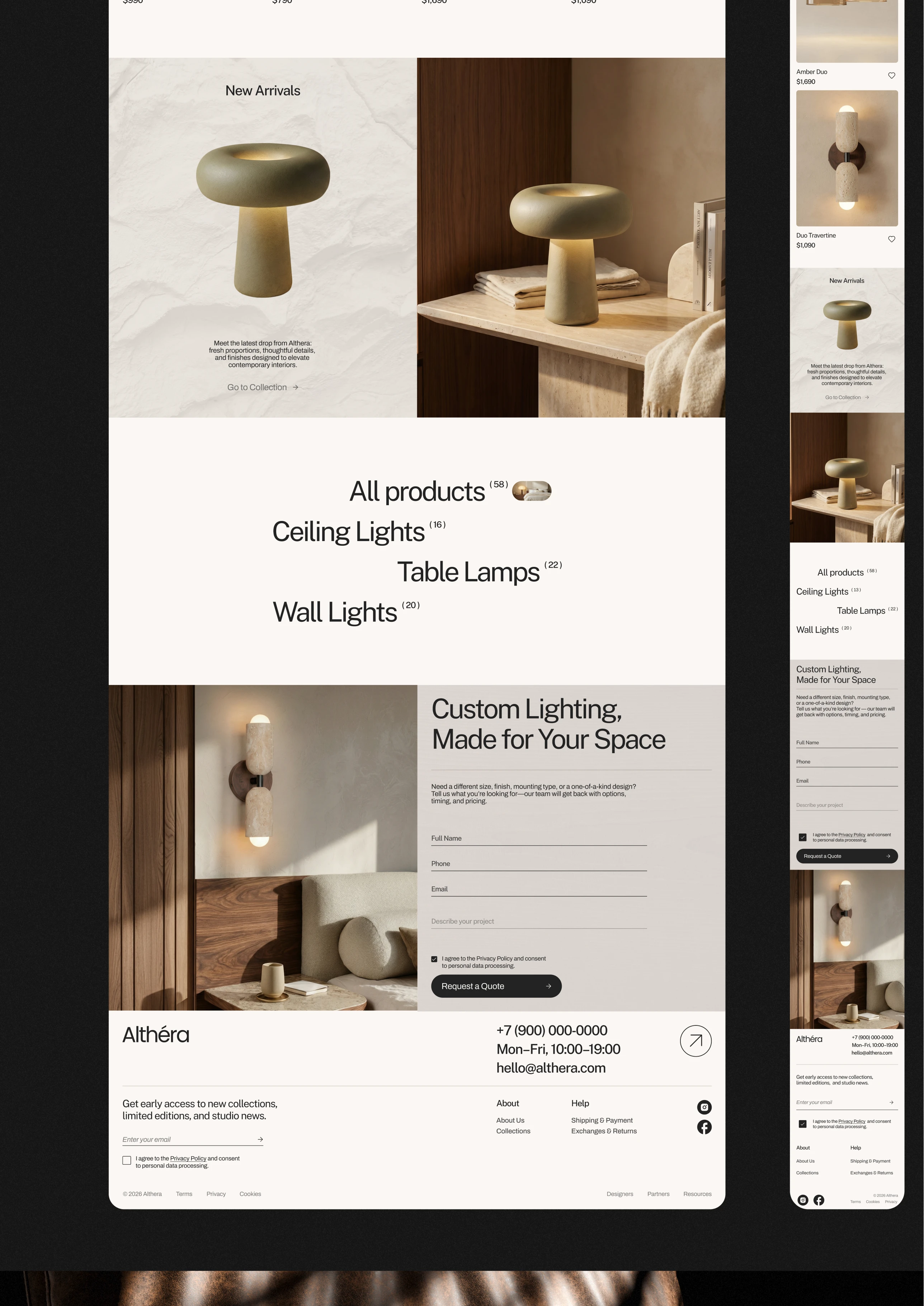Althéra | E-commerce Website — Изображение №4 — Интерфейсы на Dprofile
