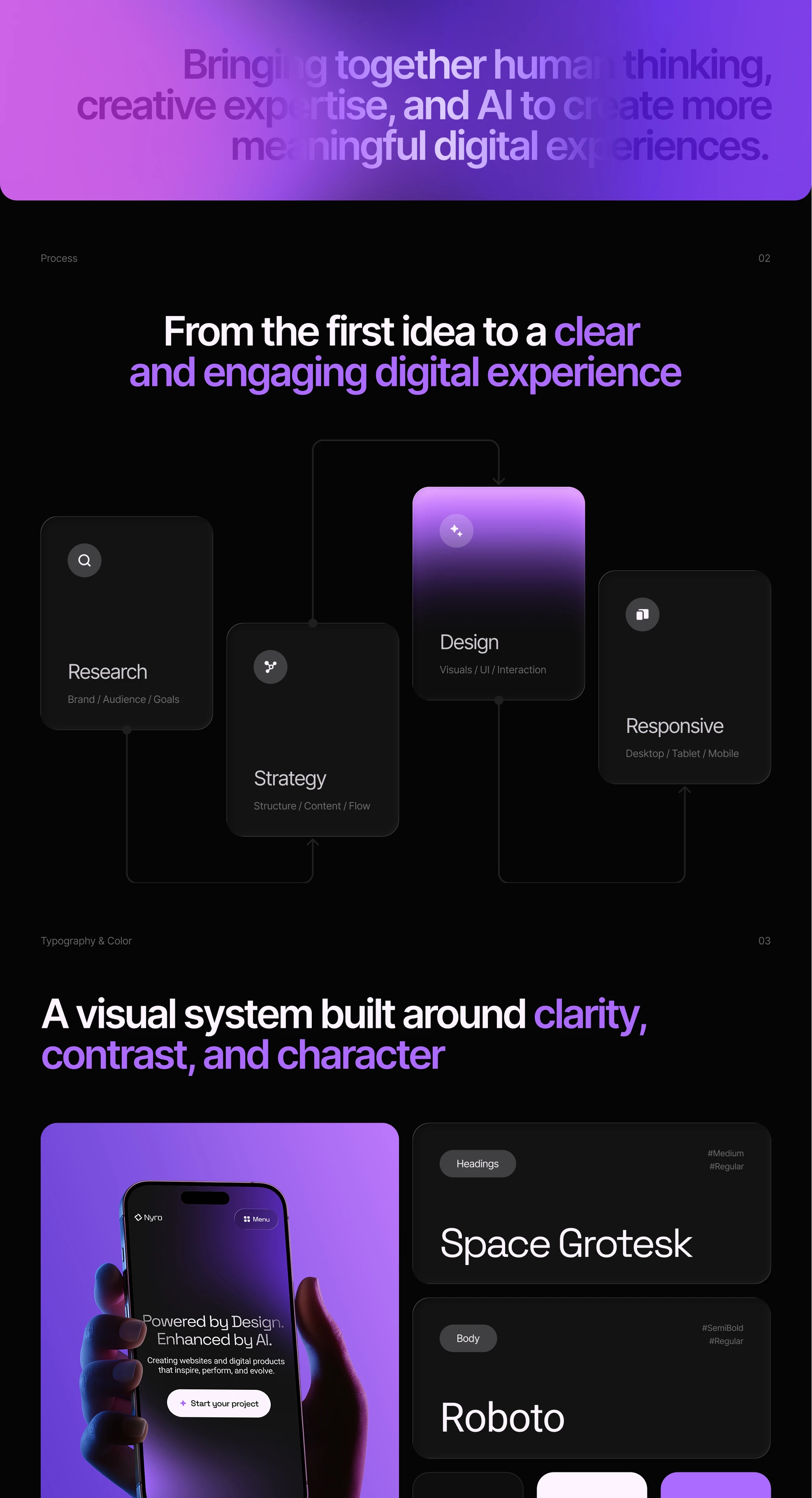 Nyro | AI-Powered Web Studio — Изображение №2 — Интерфейсы на Dprofile