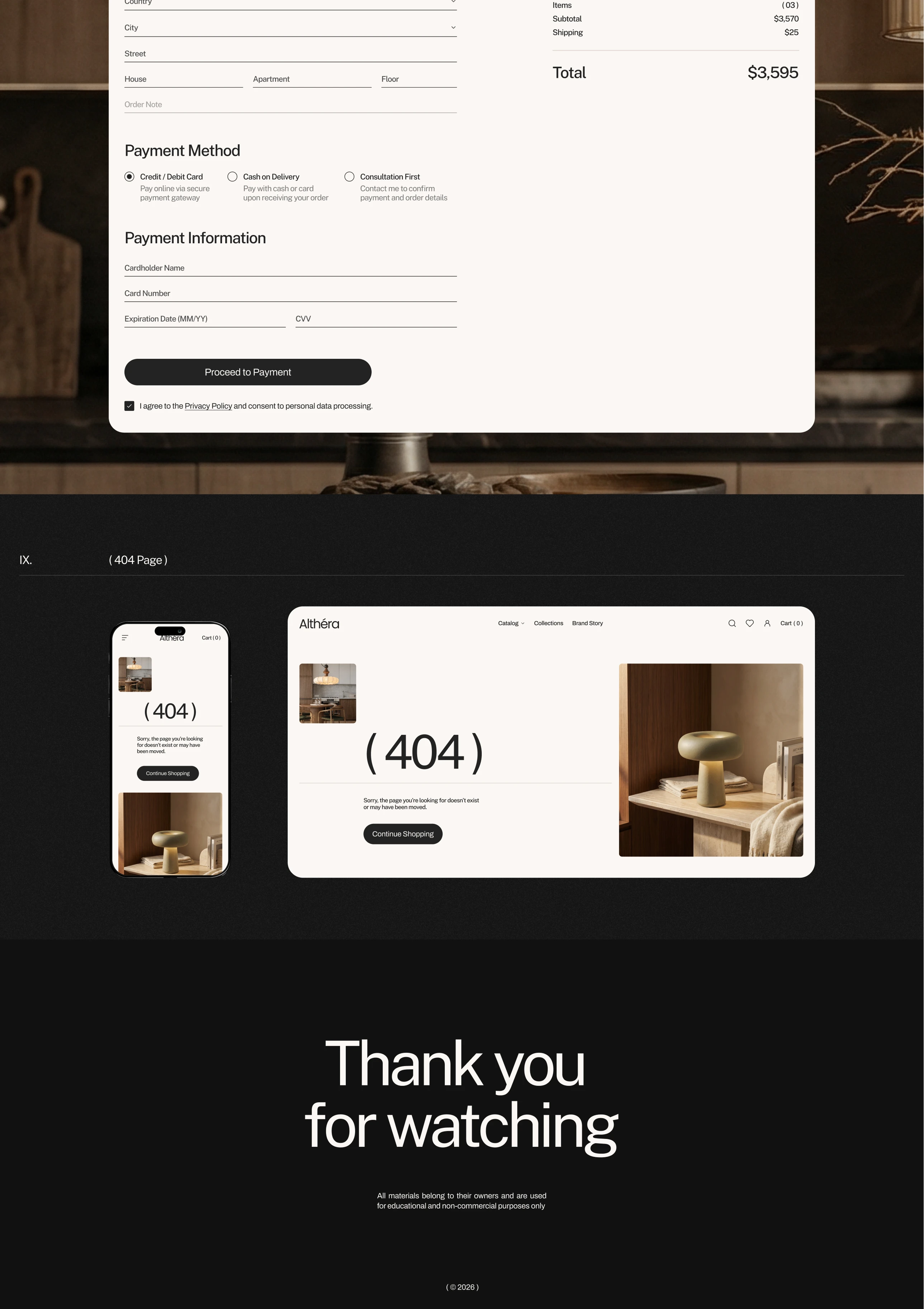 Althéra | E-commerce Website — Изображение №9 — Интерфейсы на Dprofile