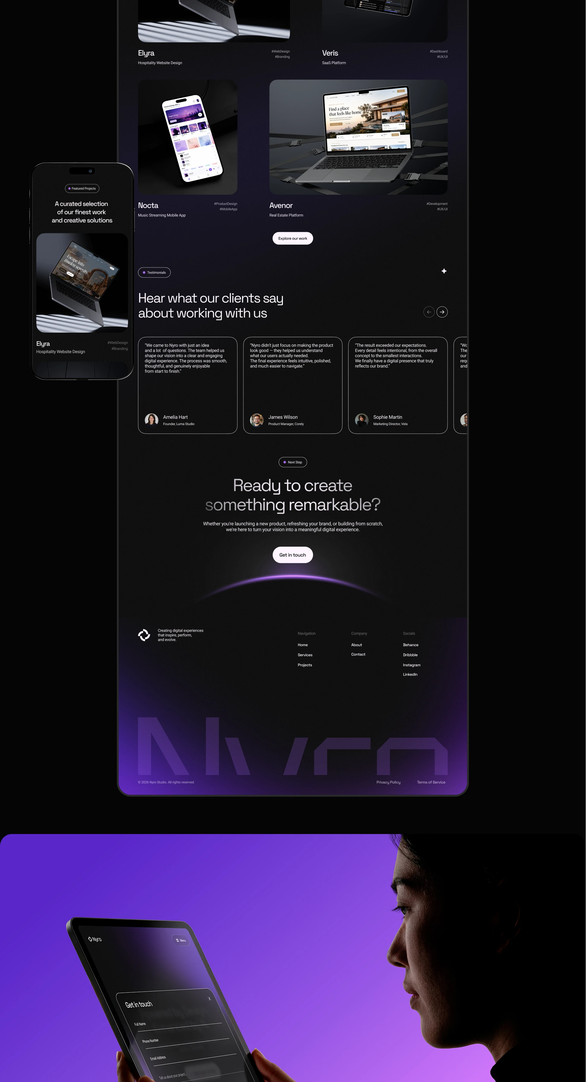 Nyro | AI-Powered Web Studio — Изображение №4 — Интерфейсы на Dprofile