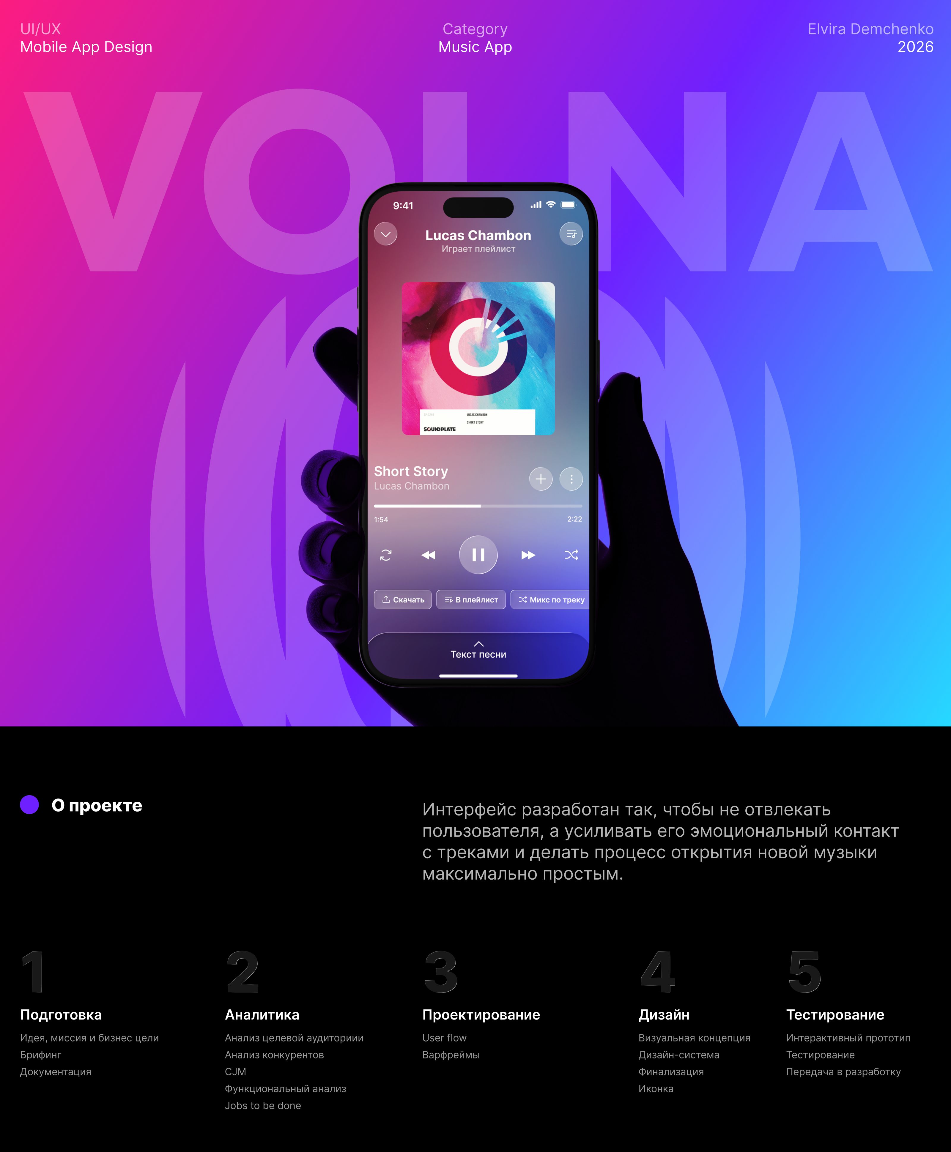 Музыкальное приложение Volna — Изображение №1 — Интерфейсы на Dprofile