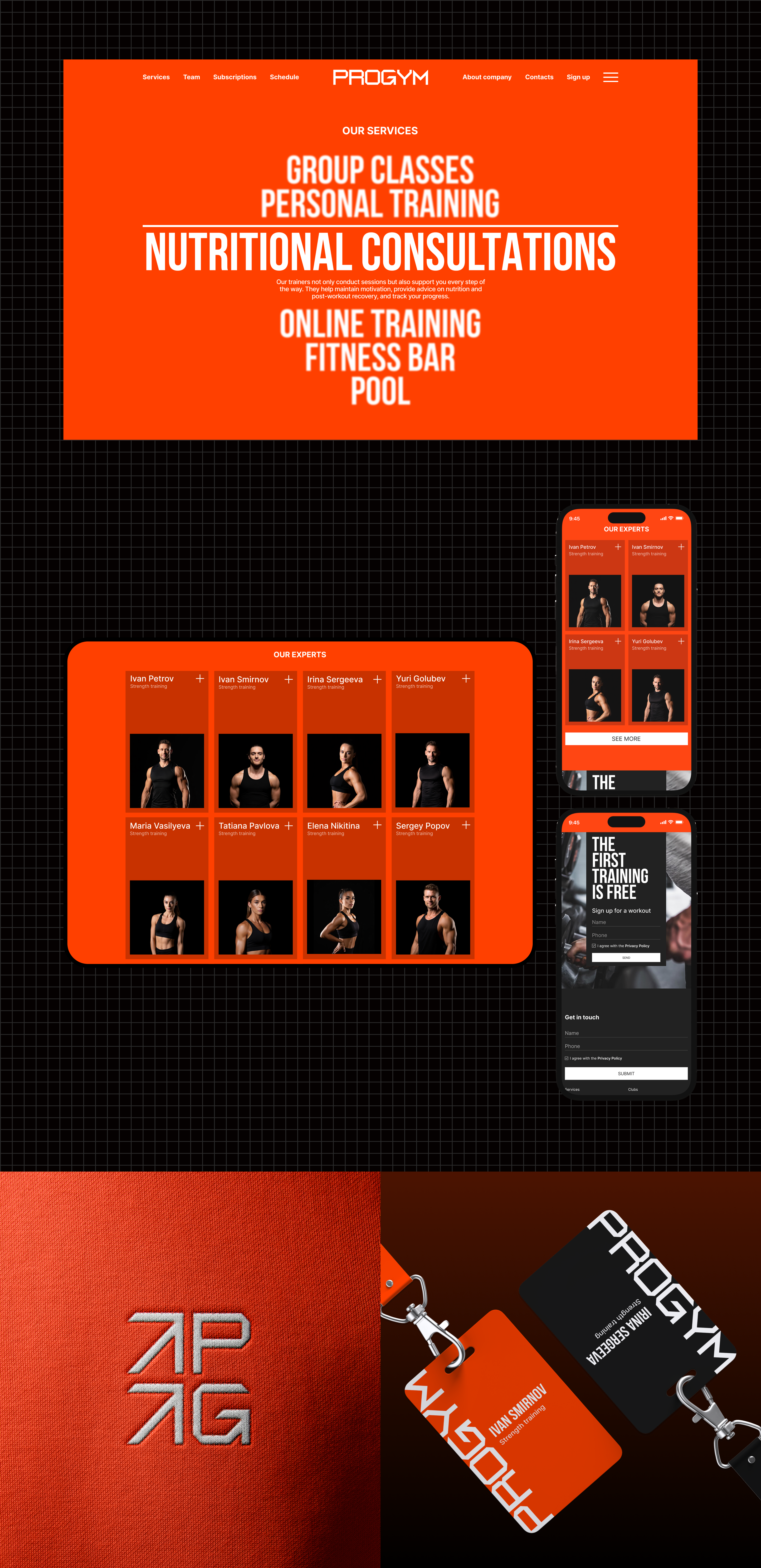 Progym Fitness | Дизайн корпоративного сайта — Изображение №7 — Интерфейсы на Dprofile