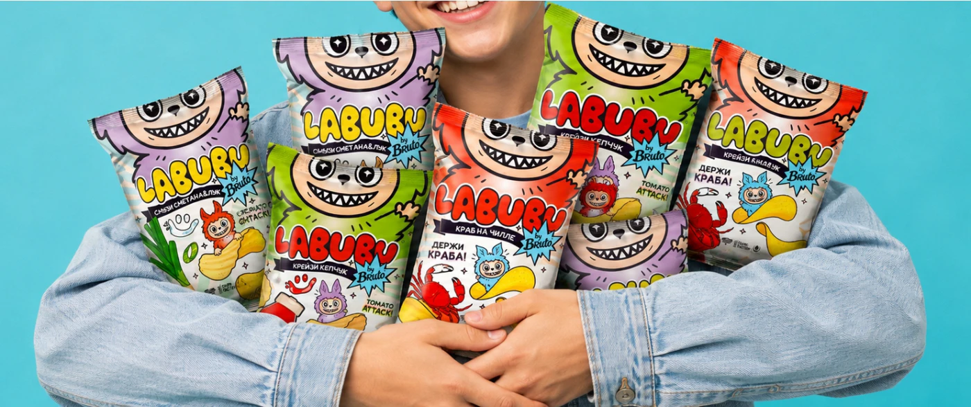 LABUBU by Bruto — Potato Chips Packaging — Изображение №1 — Брендинг, Иллюстрация на Dprofile