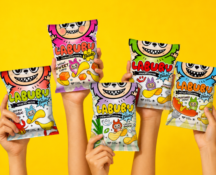 LABUBU by Bruto — Potato Chips Packaging — Брендинг, Иллюстрация на Dprofile