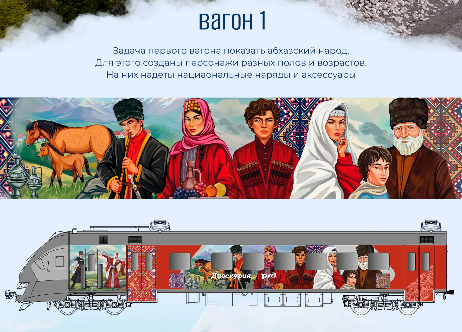 Ливреи електропоезда "Диоскурия" — Изображение №2 — Иллюстрация, Промдизайн на Dprofile