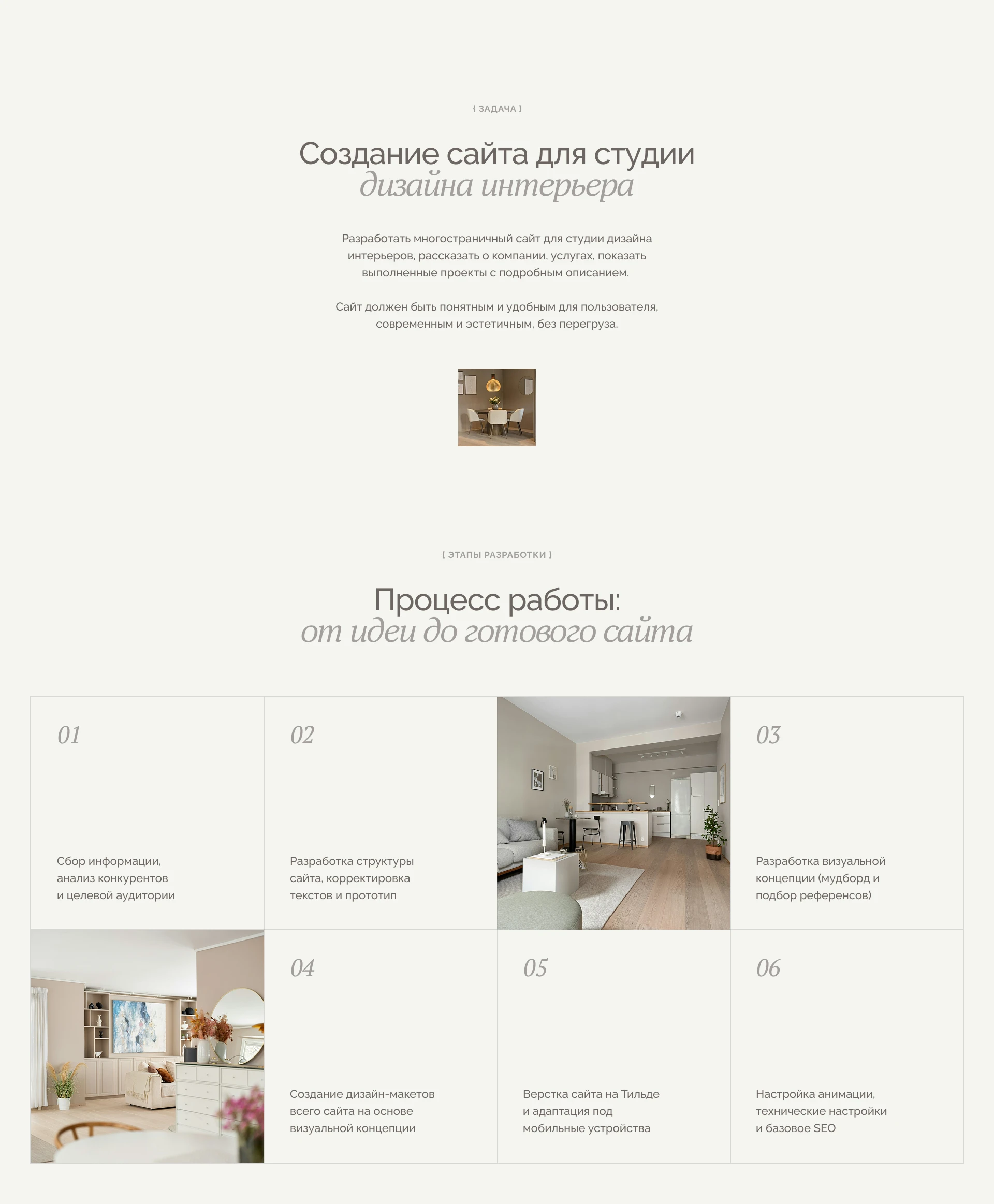Сайт для студии дизайна интерьера — Изображение №2 — Интерфейсы на Dprofile