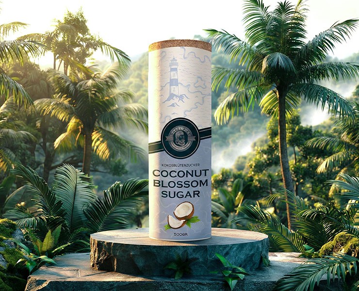 Упаковка для кокосового сахара — Брендинг, Графика на Dprofile