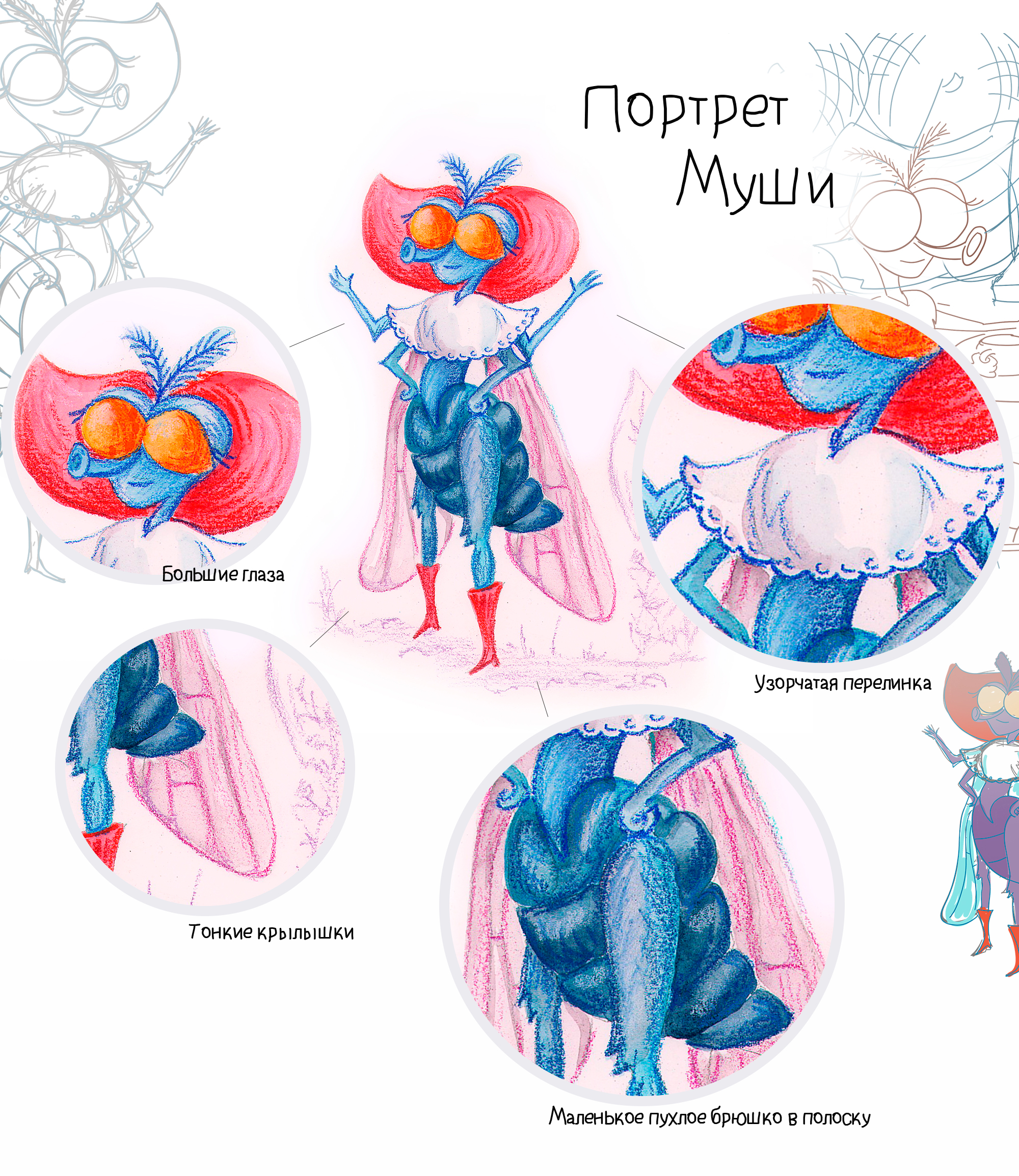 Муха Муша. Иллюстрация для детской книги — Изображение №4 — Иллюстрация на Dprofile