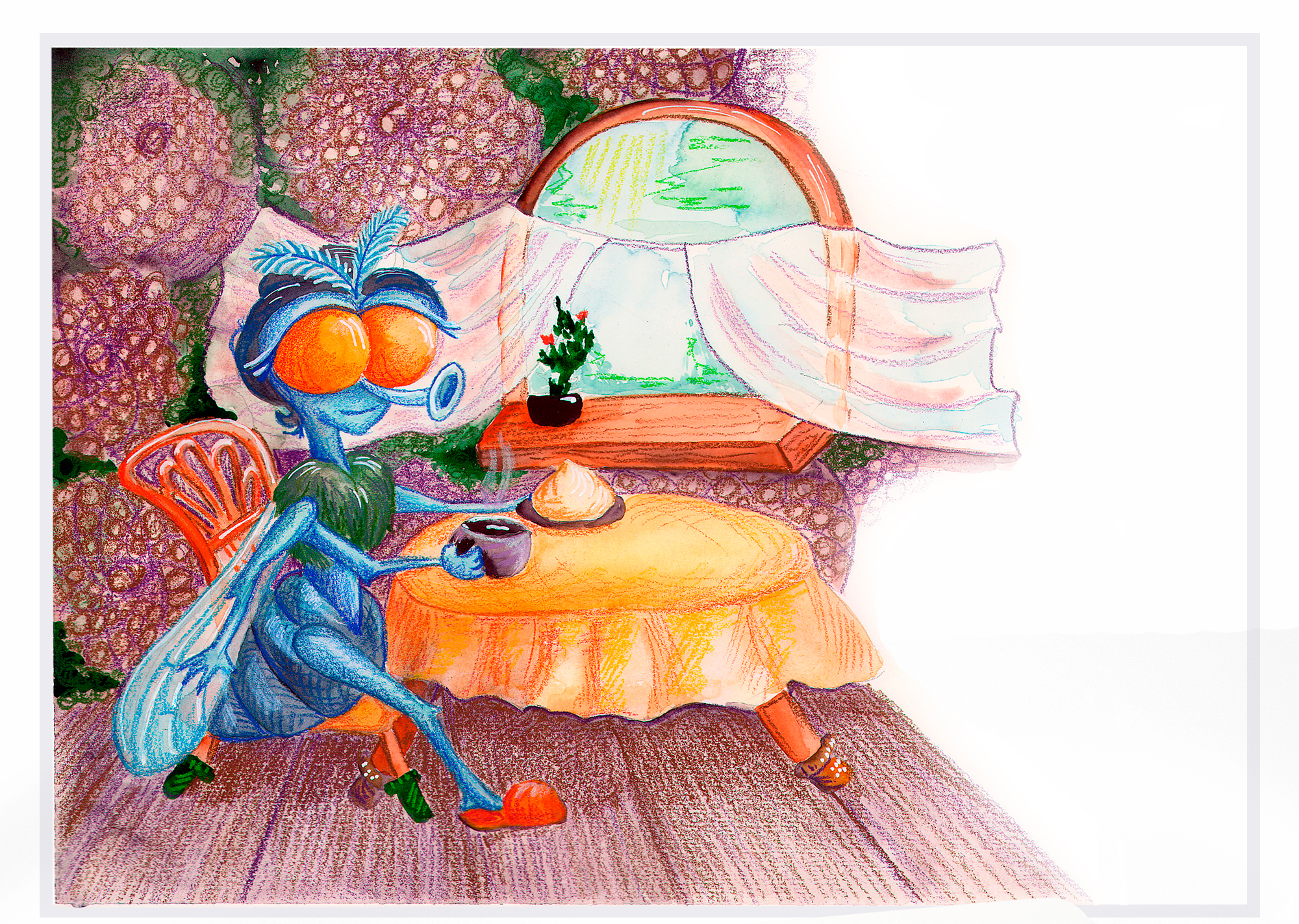 Муха Муша. Иллюстрация для детской книги — Изображение №5 — Иллюстрация на Dprofile