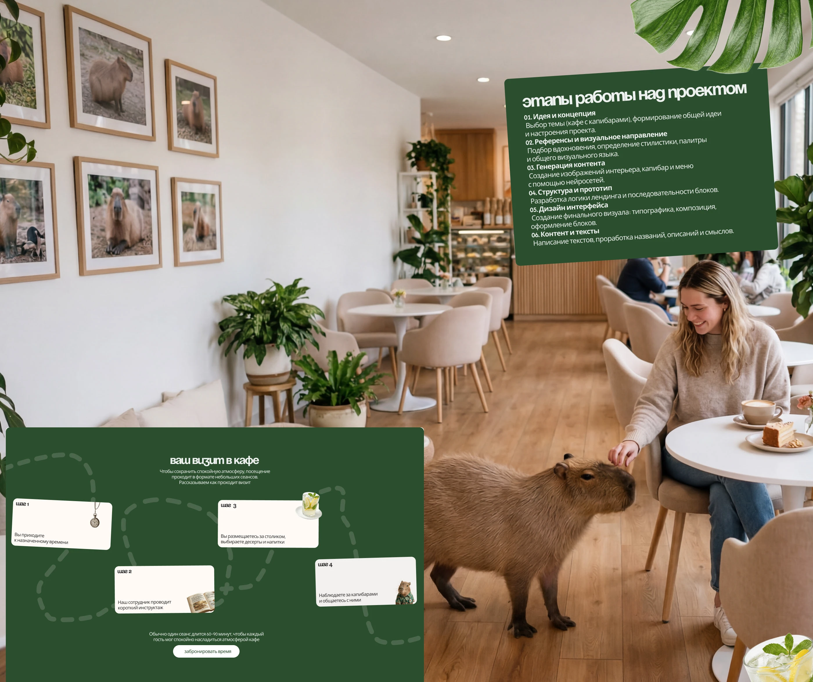Лендинг для кафе с капибарами — Изображение №6 — Интерфейсы на Dprofile