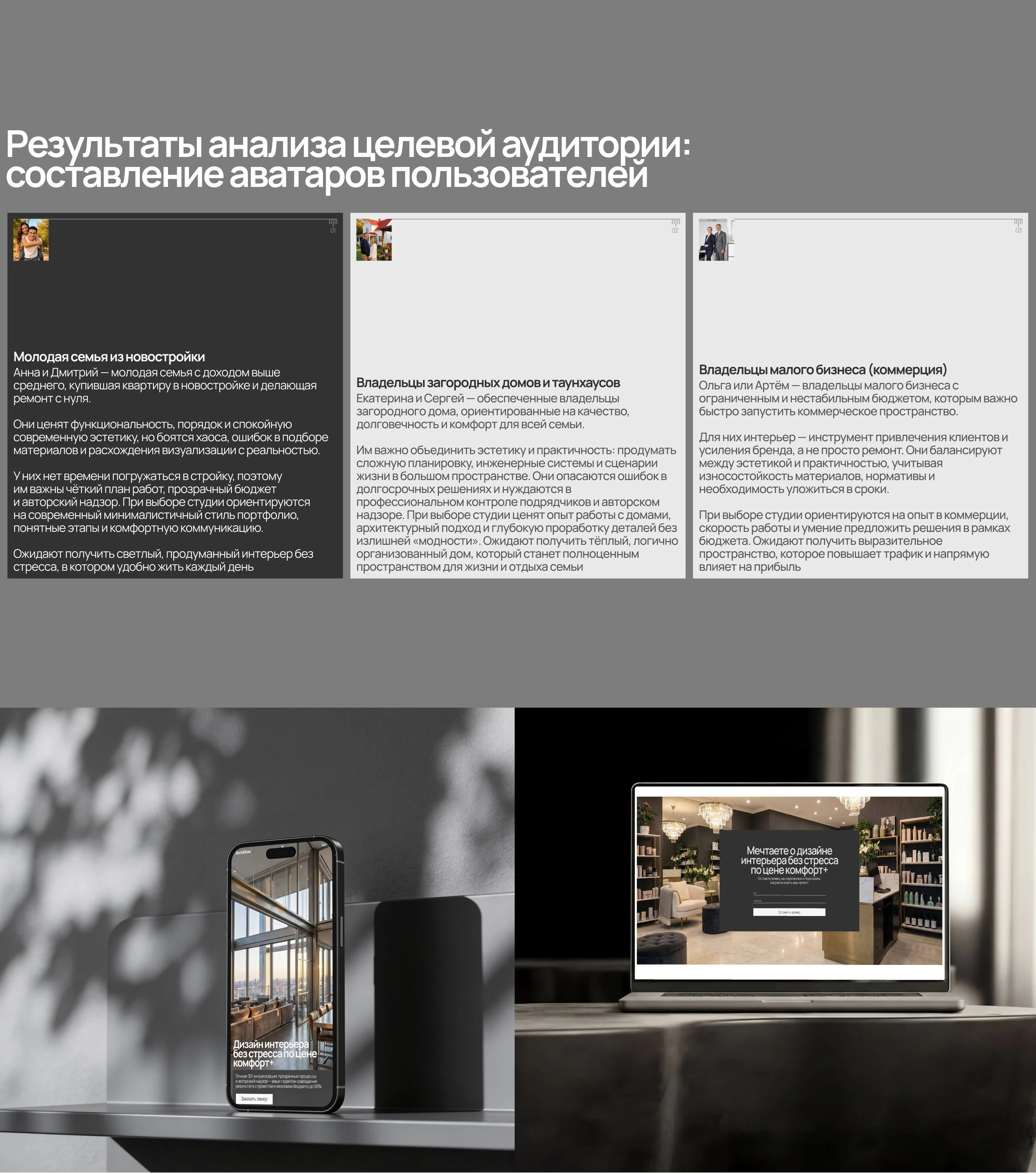 Сайт для Студии дизайна интерьеров ArchiGlow — Изображение №2 — Интерфейсы на Dprofile