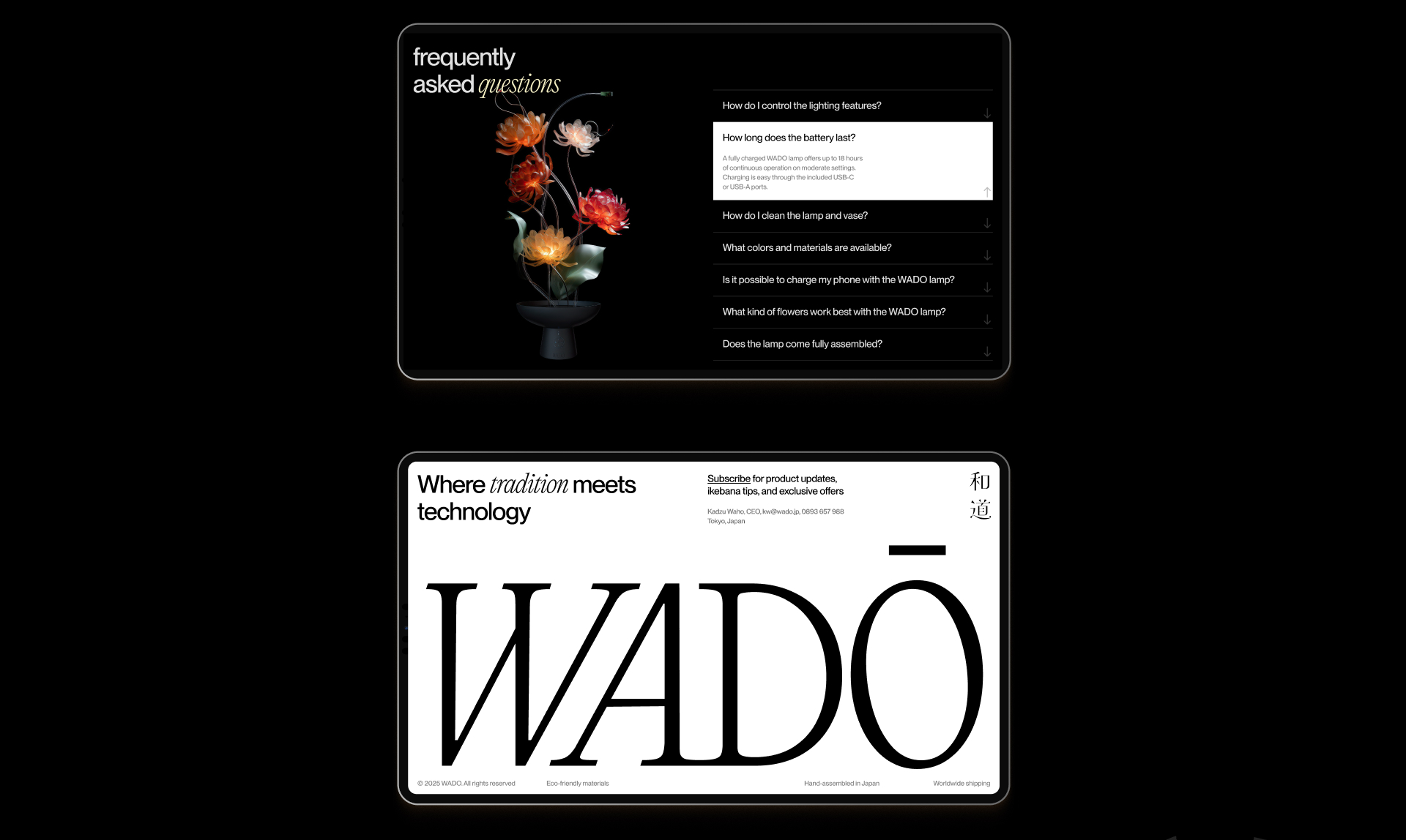 WADO | ikebana lamp — Изображение №12 — Интерфейсы, Графика на Dprofile