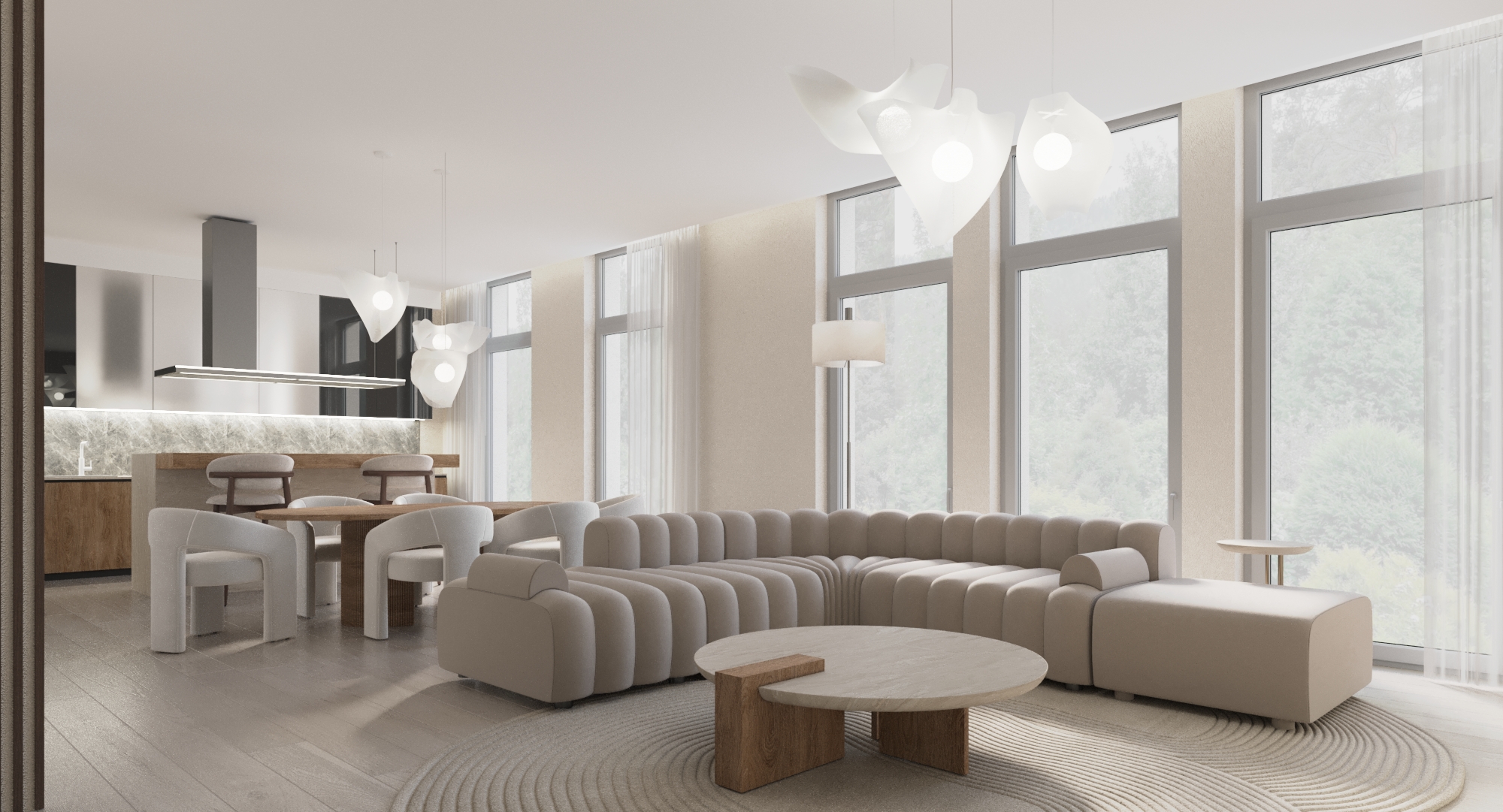 Визуализация светлой квартиры, г. Москва — Изображение №1 — Иллюстрация, 3D на Dprofile