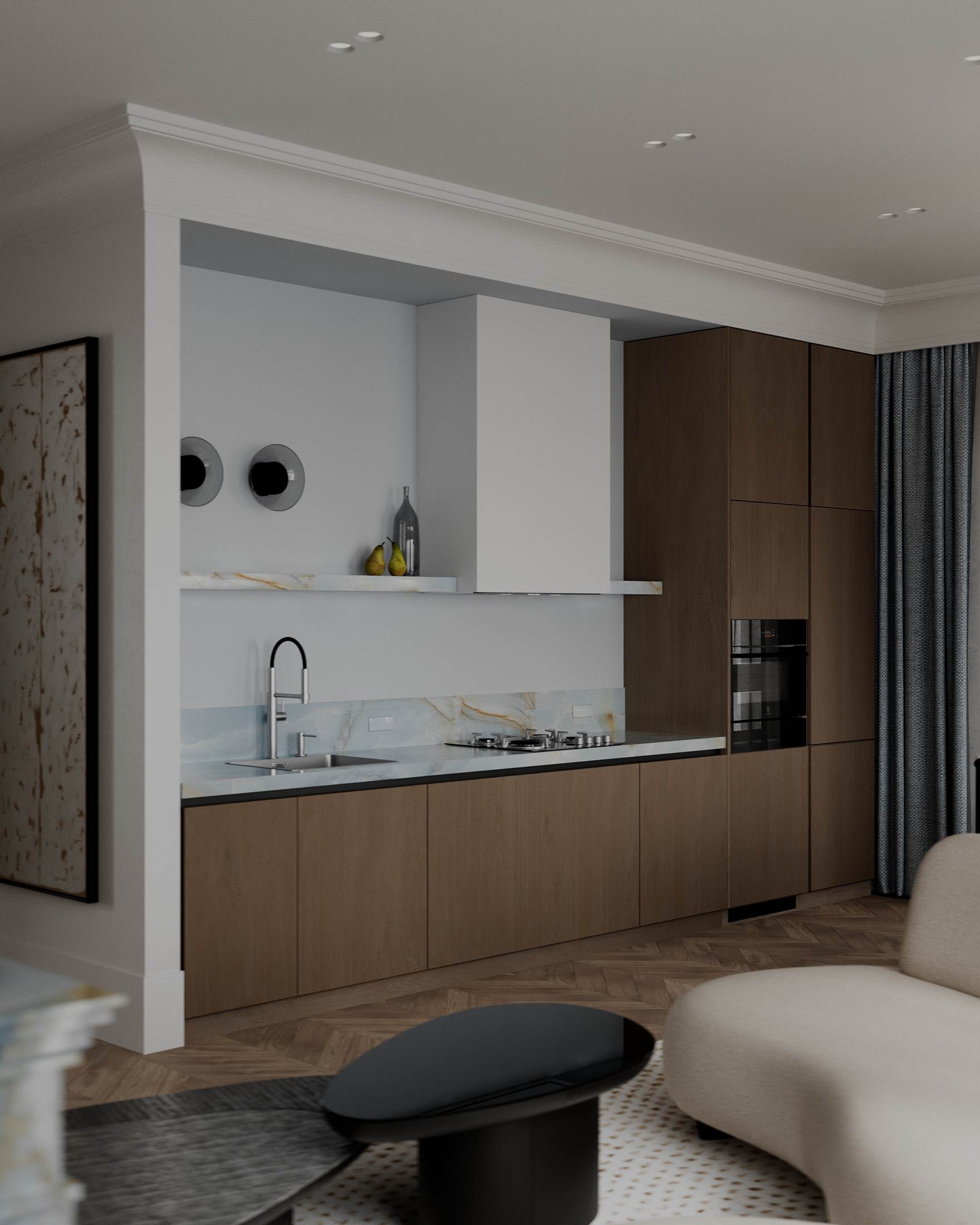 Квартира для молодой пары в ЖК Фамилия (Санкт-Петербург) — Изображение №4 — Архитектура на Dprofile