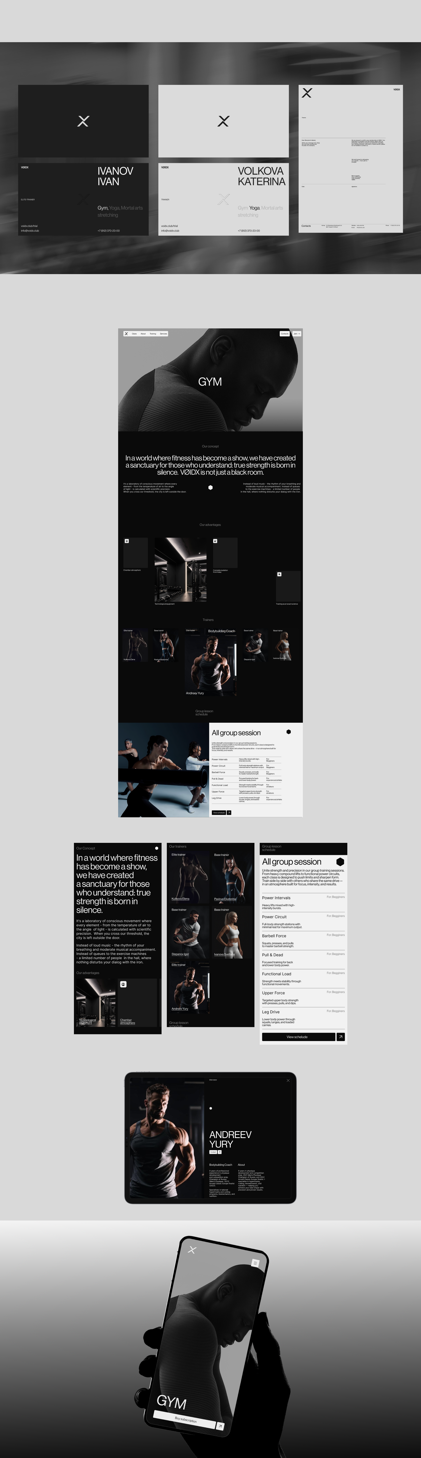 VØIDX fitness / coorporate web-site — Изображение №7 — Интерфейсы, Брендинг на Dprofile