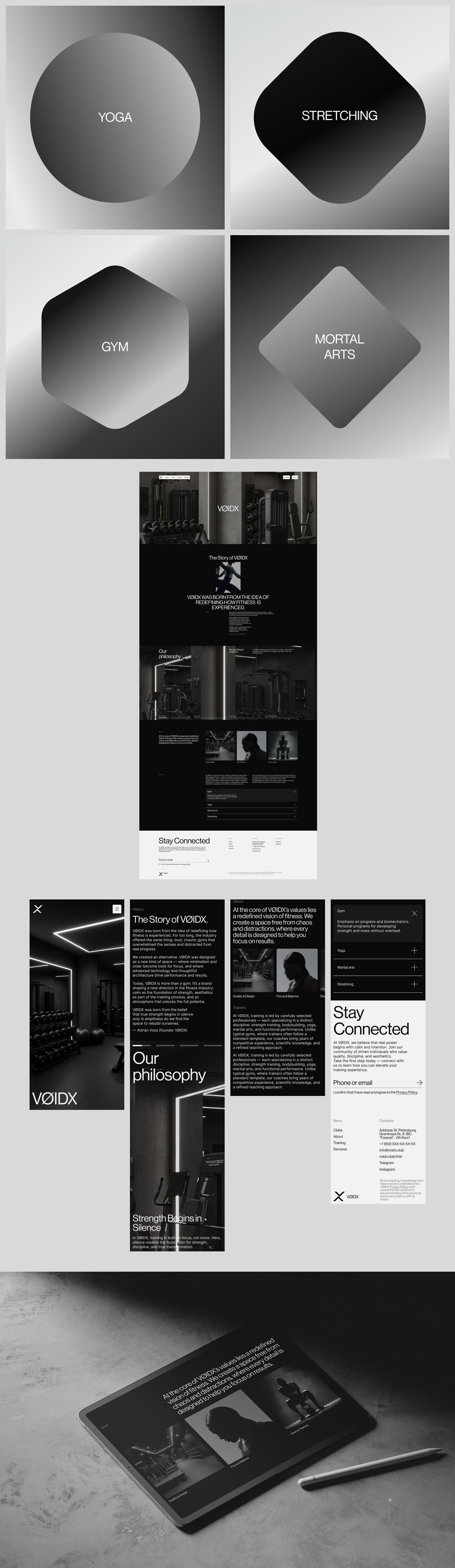 VØIDX fitness / coorporate web-site — Изображение №8 — Интерфейсы, Брендинг на Dprofile