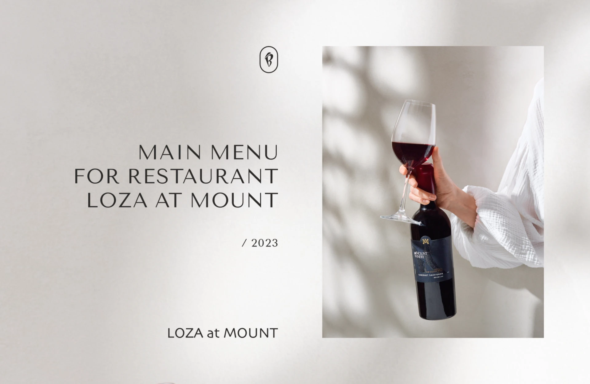 LOZA  AT MOUNT • меню для ресторана — Изображение №1 — Графика на Dprofile