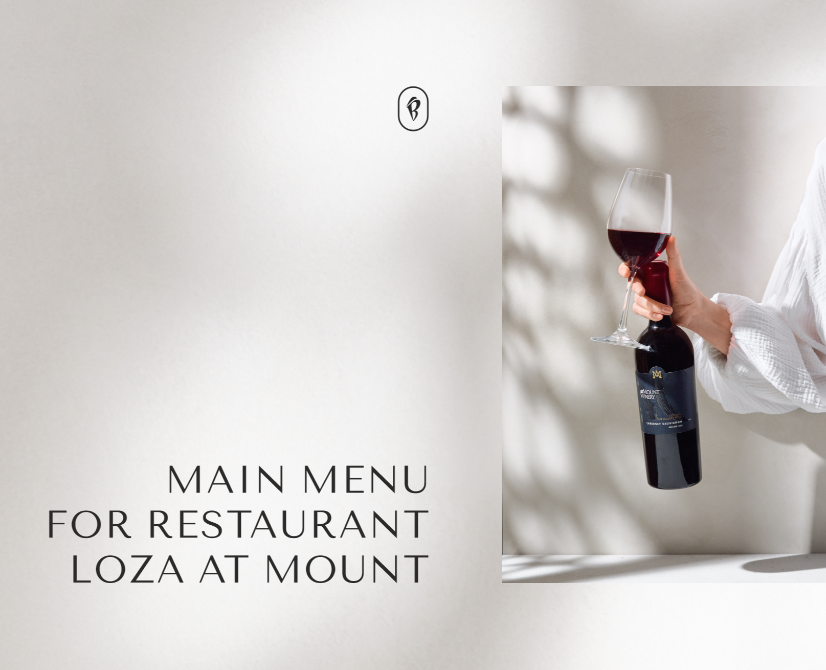 LOZA  AT MOUNT • меню для ресторана на Dprofile