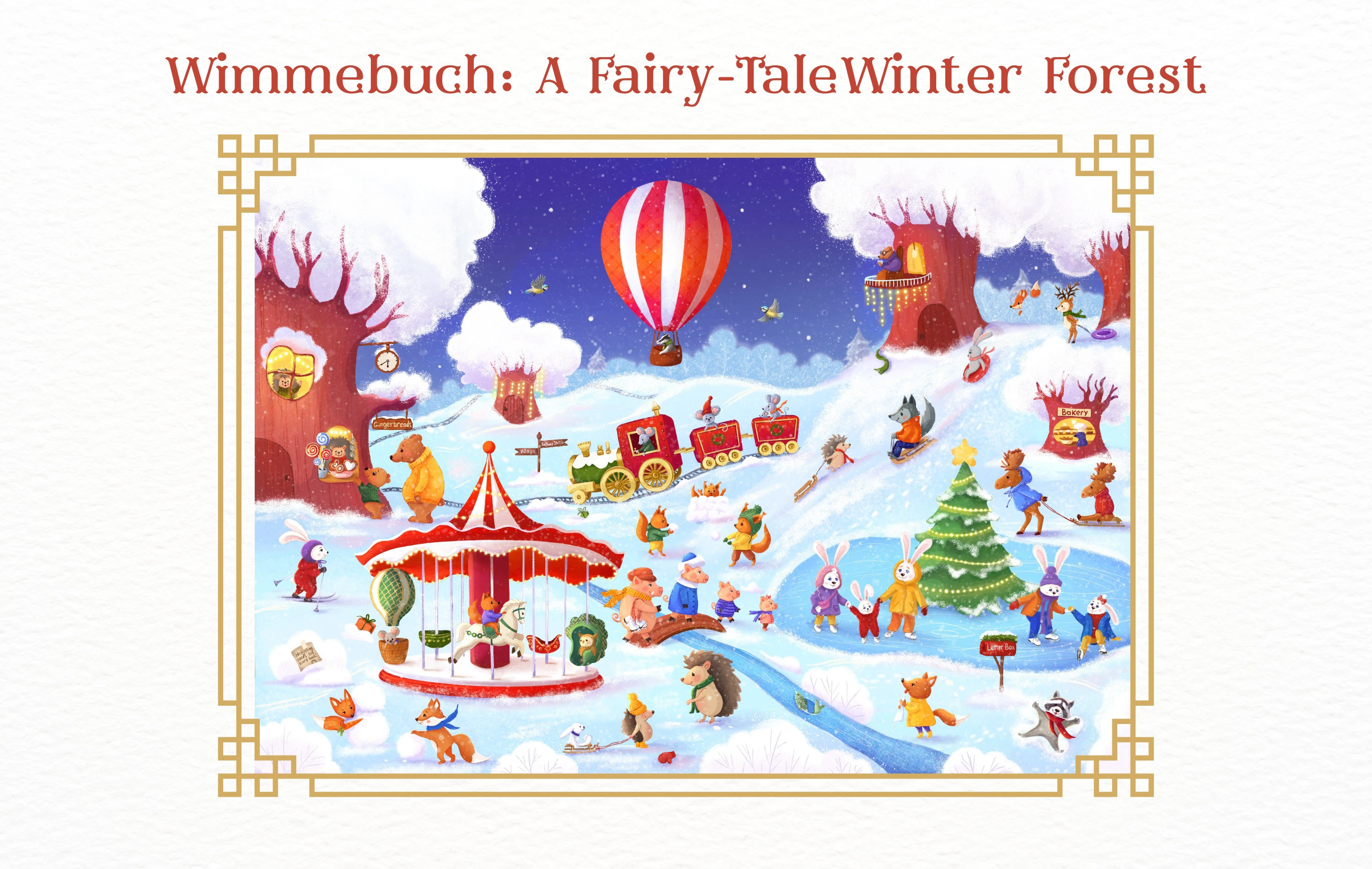 Виммельбух "Сказочный зимний лес" — Изображение №1 — Иллюстрация на Dprofile