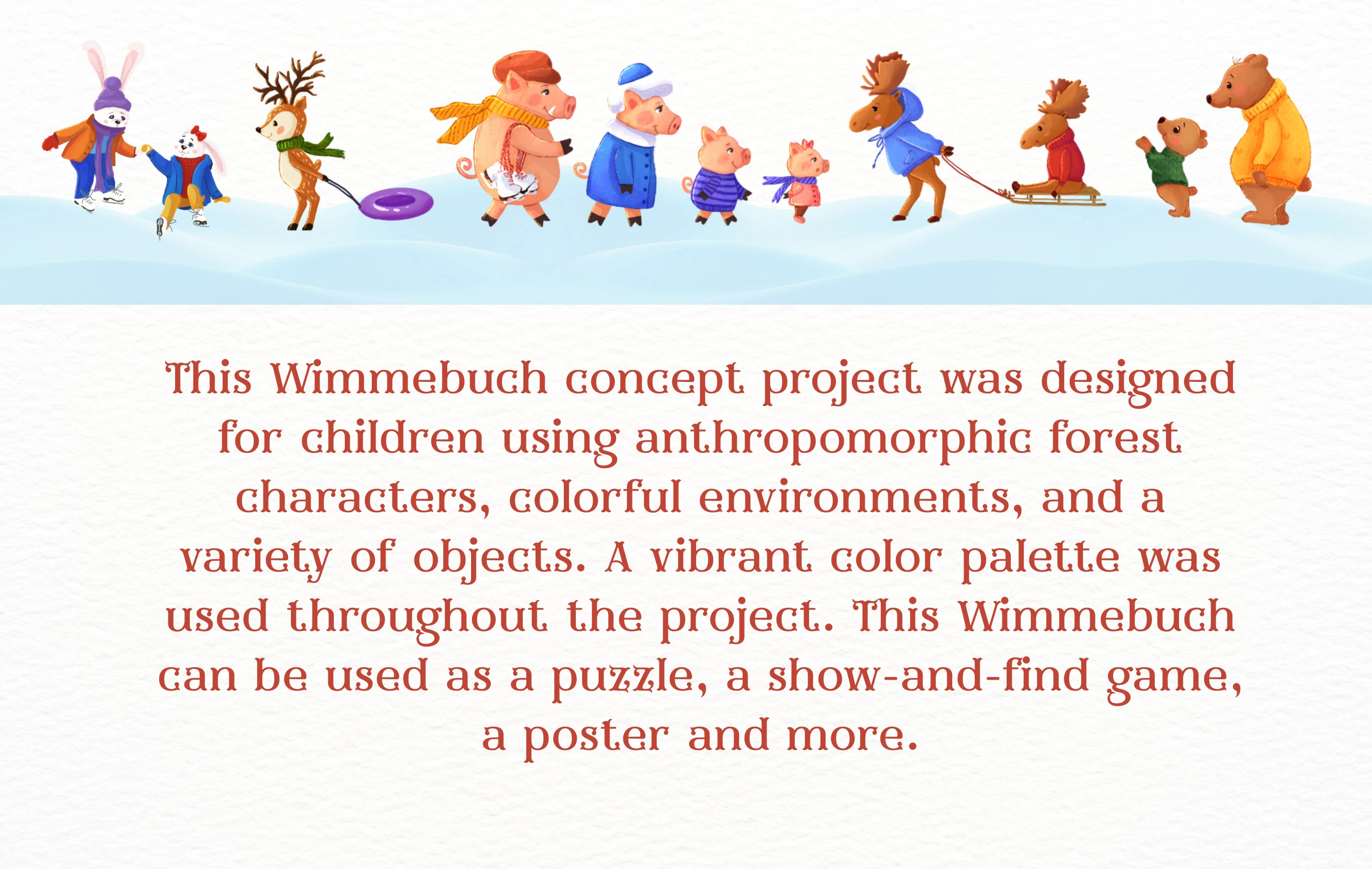 Виммельбух "Сказочный зимний лес" — Изображение №2 — Иллюстрация на Dprofile