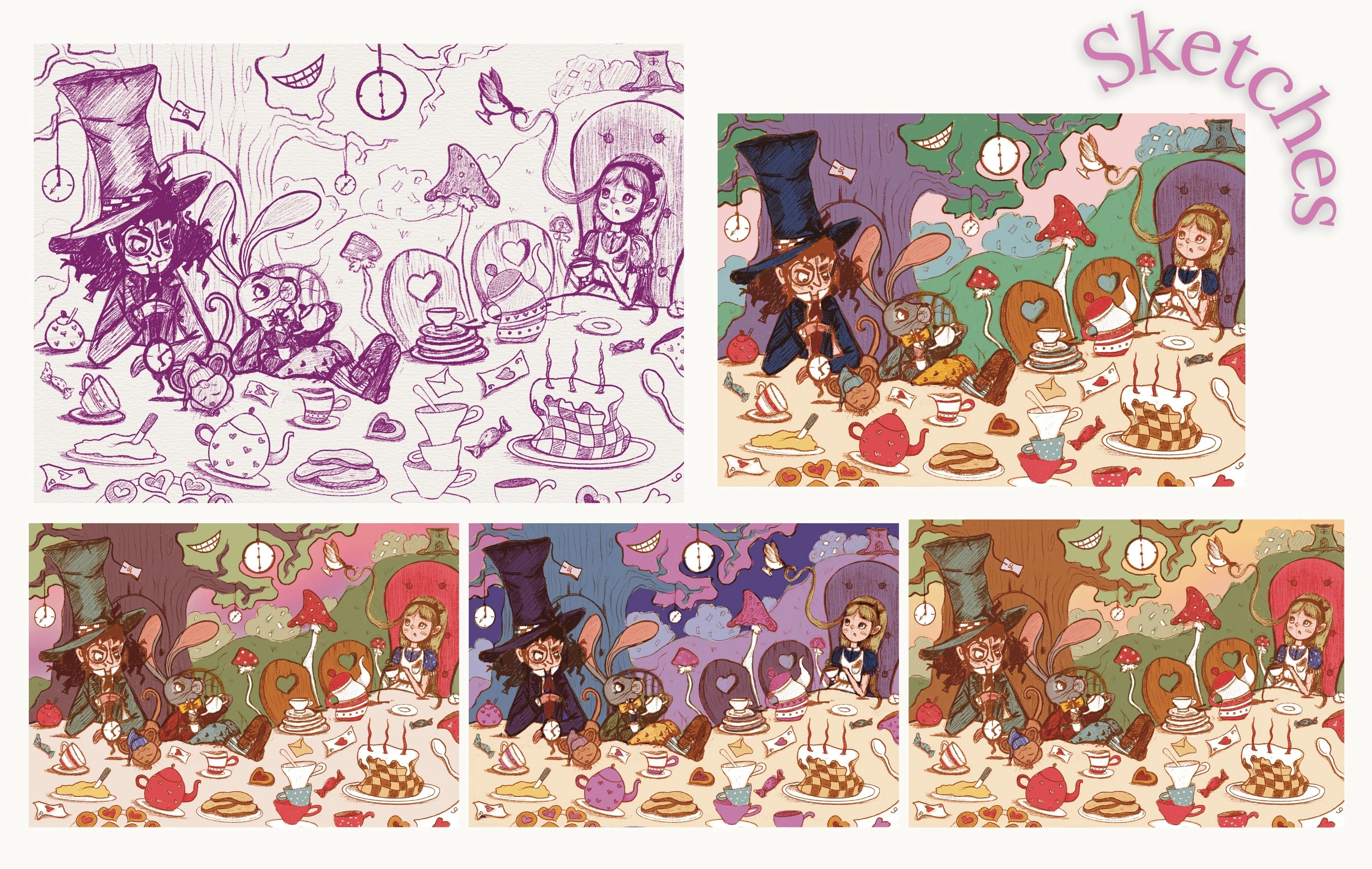 Иллюстрация к книге "Алиса в стране чудес" — Изображение №4 — Иллюстрация на Dprofile