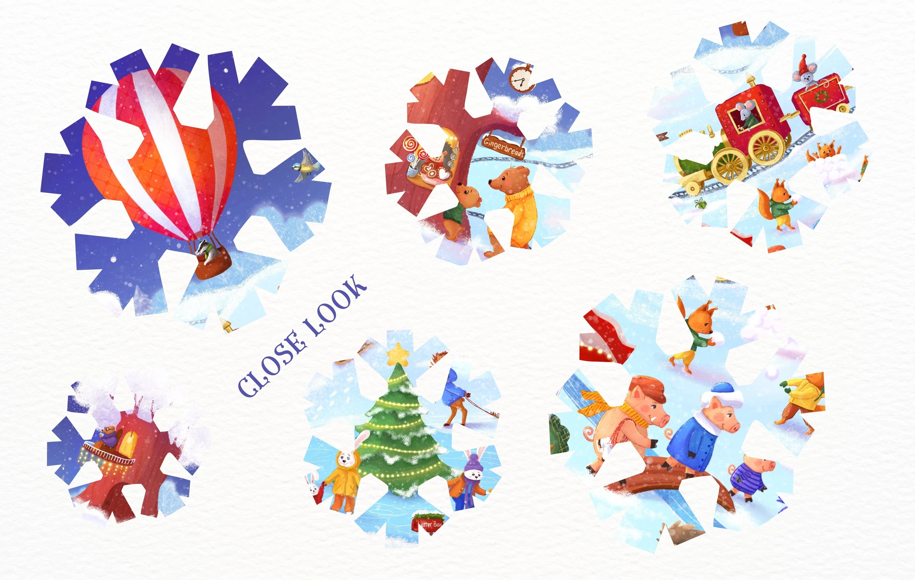 Виммельбух "Сказочный зимний лес" — Изображение №7 — Иллюстрация на Dprofile