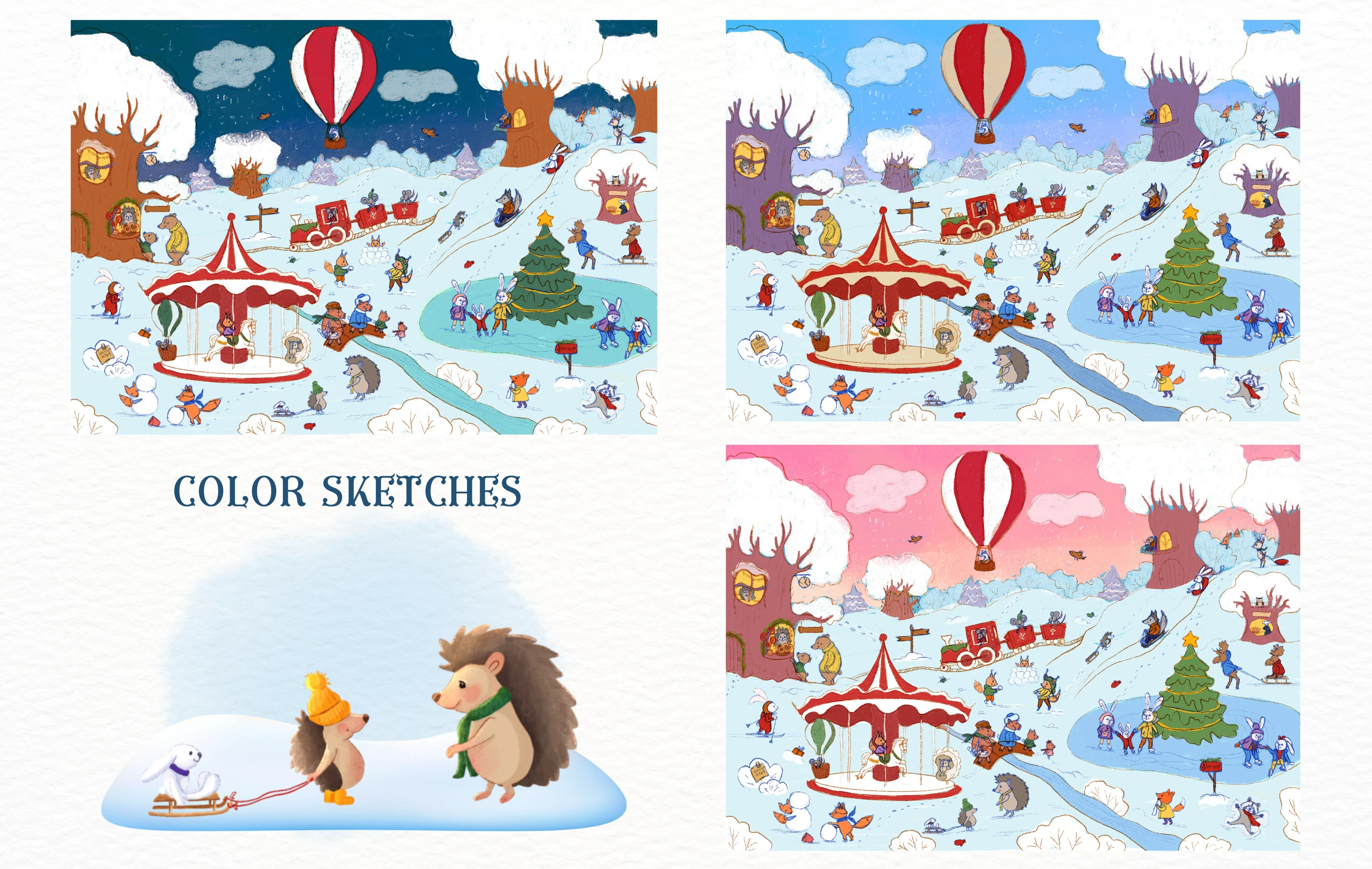 Виммельбух "Сказочный зимний лес" — Изображение №4 — Иллюстрация на Dprofile