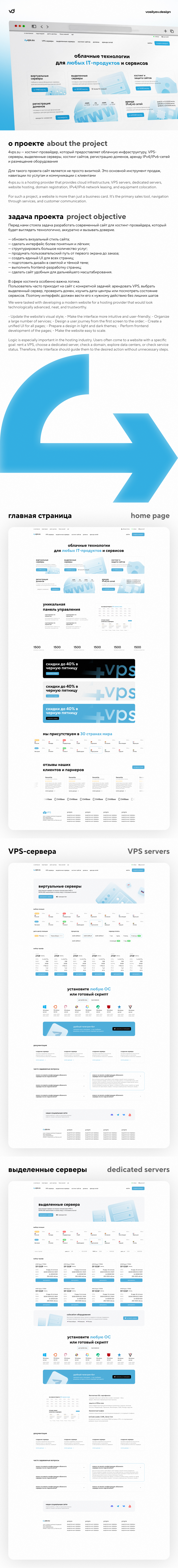 Дизайн и frontend-разработка сайта для хостинга 4vps.su — Изображение №1 — Интерфейсы на Dprofile