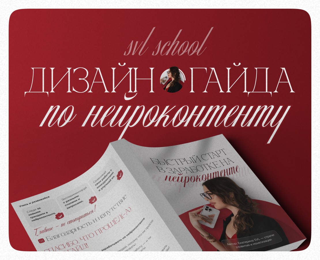 Дизайн гайда по нейроконтенту для Екатерины SVL на Dprofile
