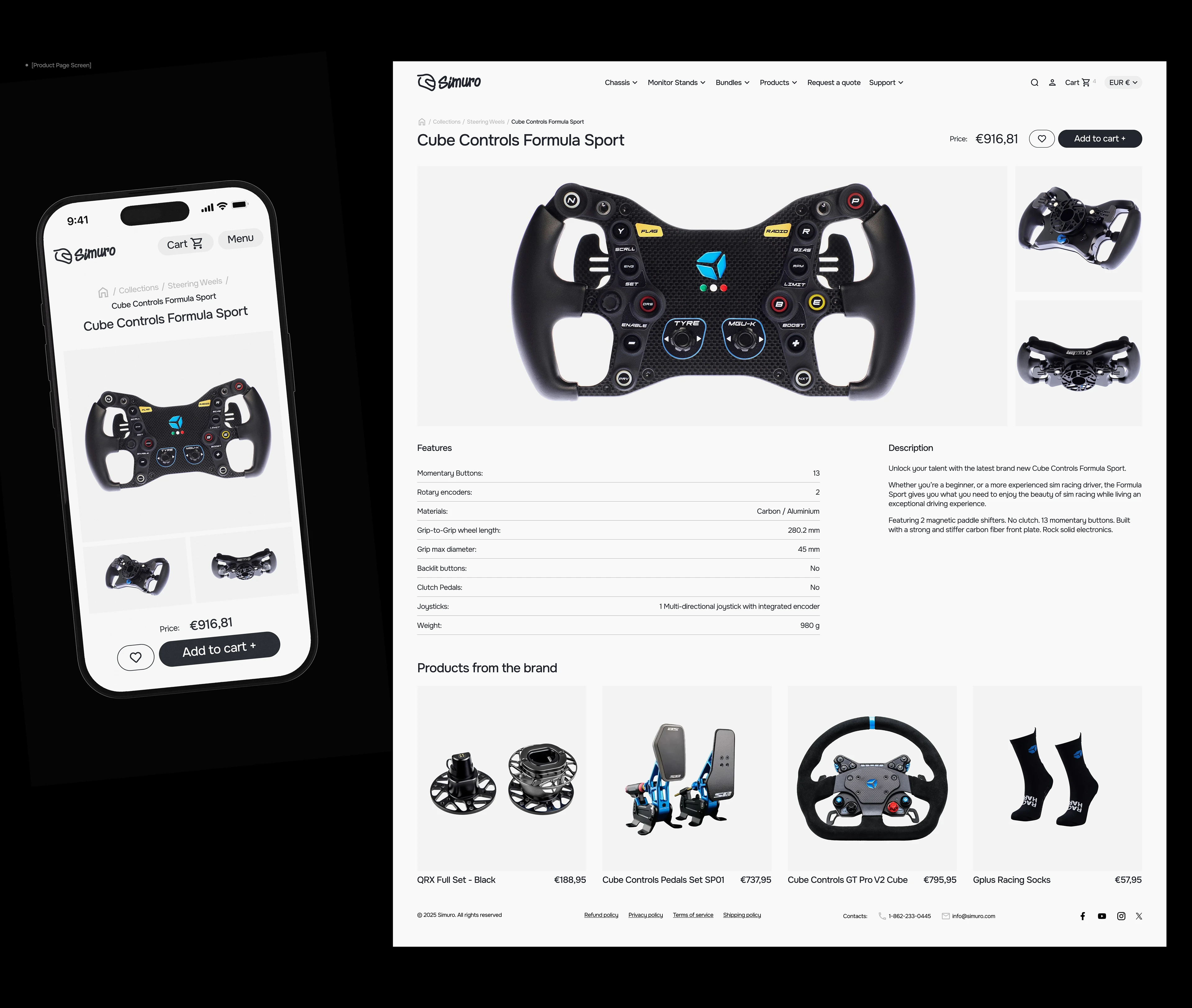 Simuro — E-Commerce — Изображение №3 — Интерфейсы, 3D на Dprofile