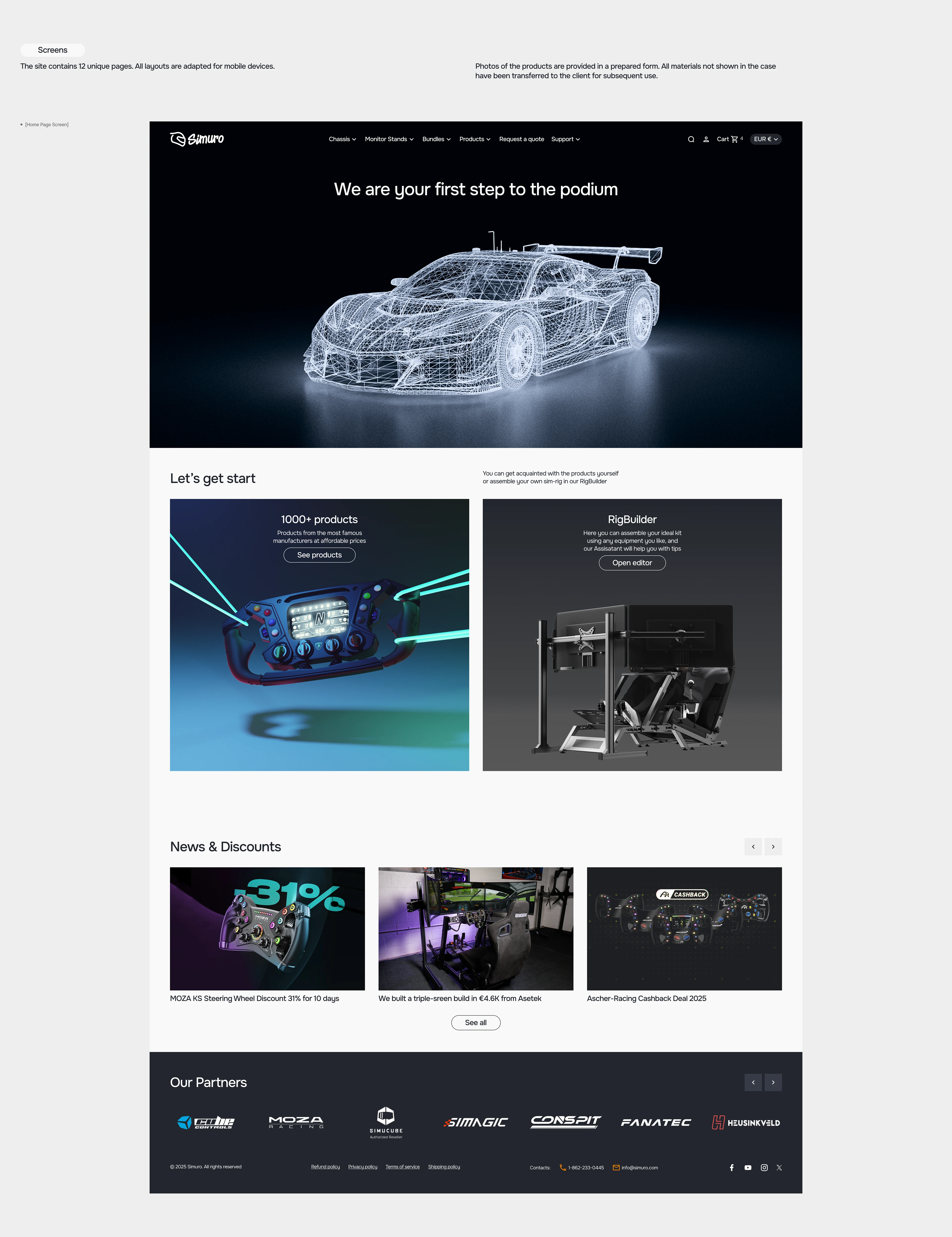 Simuro — E-Commerce — Изображение №2 — Интерфейсы, 3D на Dprofile