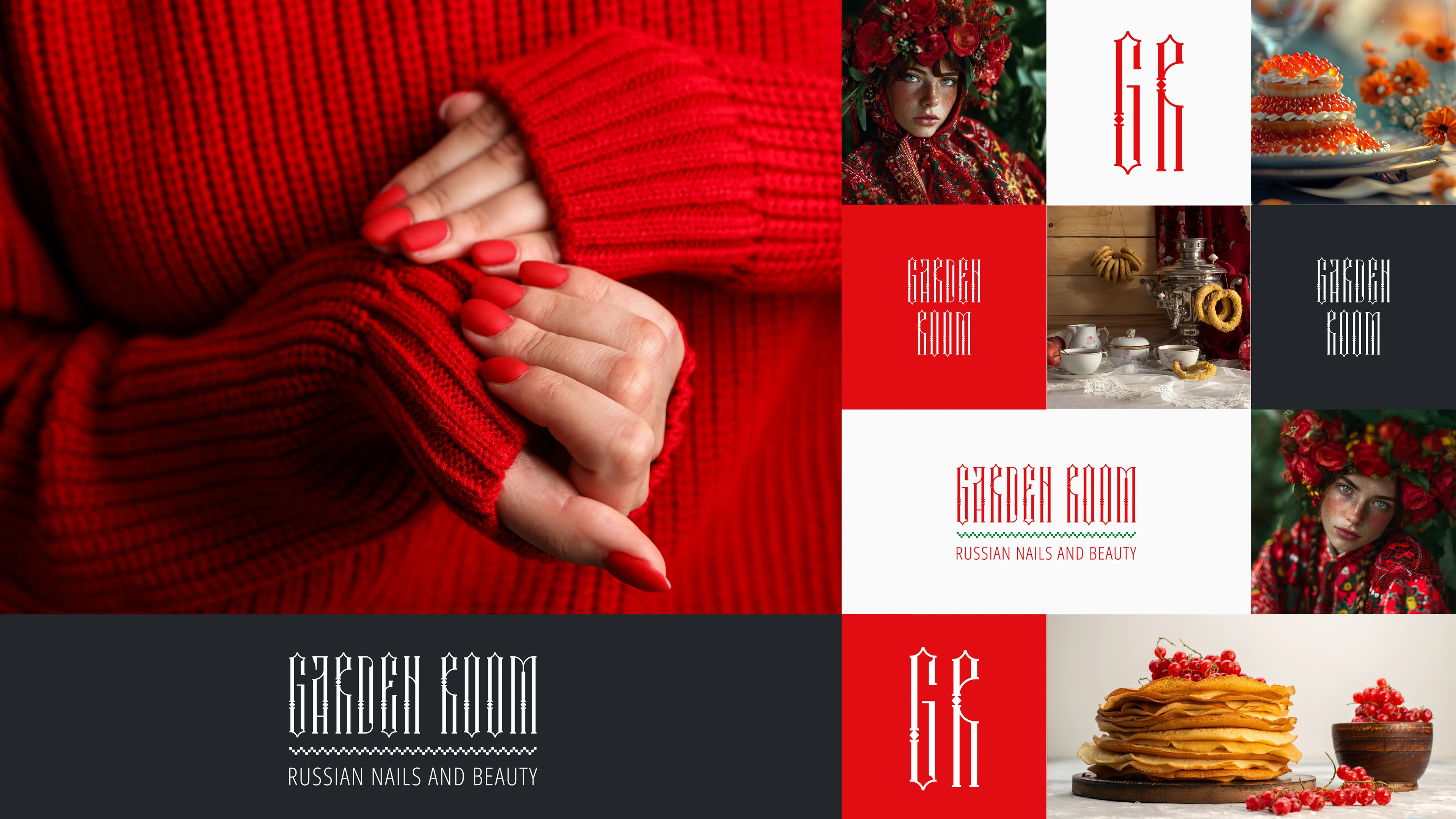 ЛОГОТИП И ФИРМЕННЫЙ СТИЛЬ РУССКОГО МАНИКЮРНОГО САЛОНА — Изображение №3 — Брендинг на Dprofile