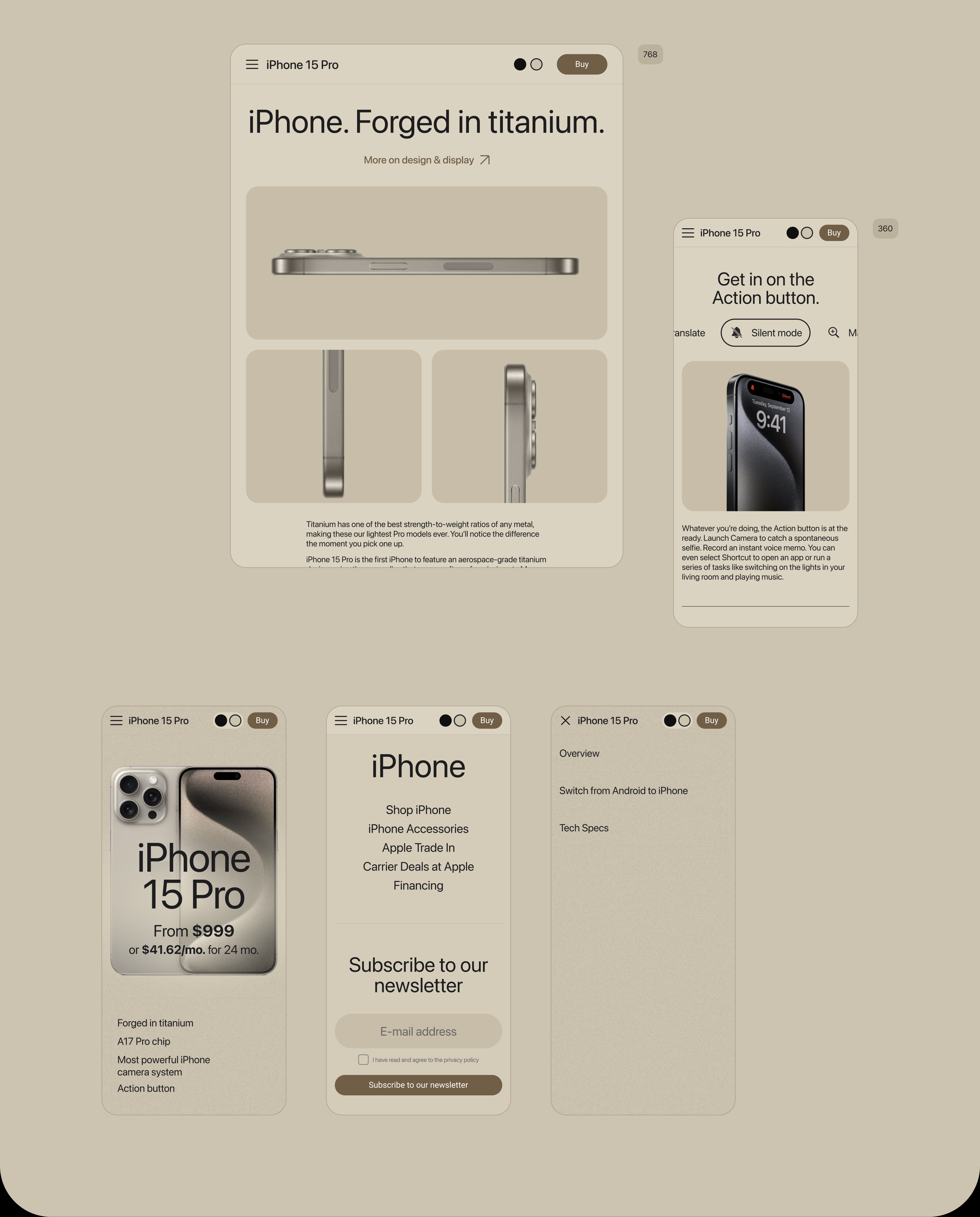 iPhone 15 Pro [landing page] — Изображение №13 — Интерфейсы на Dprofile