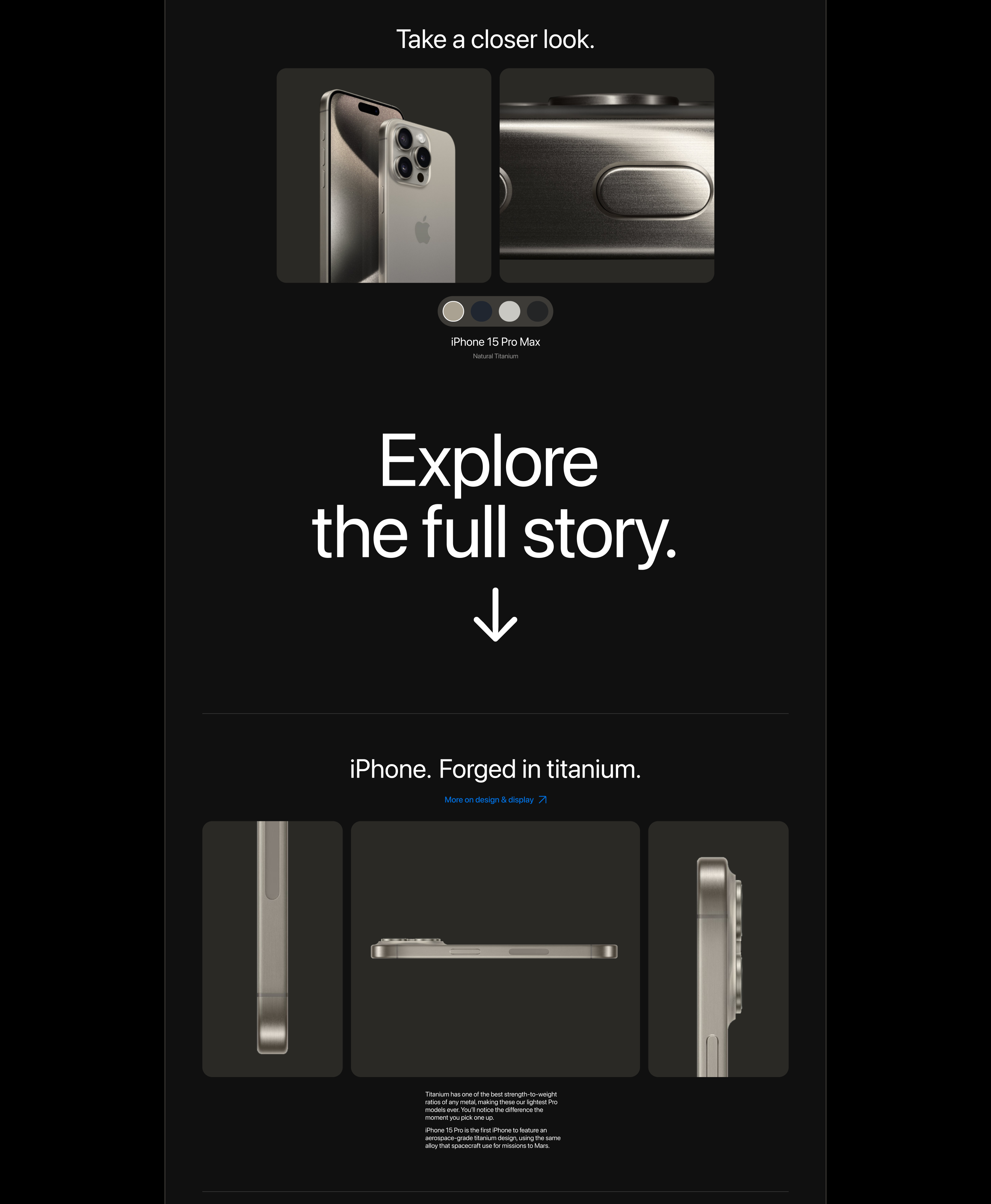 iPhone 15 Pro [landing page] — Изображение №7 — Интерфейсы на Dprofile