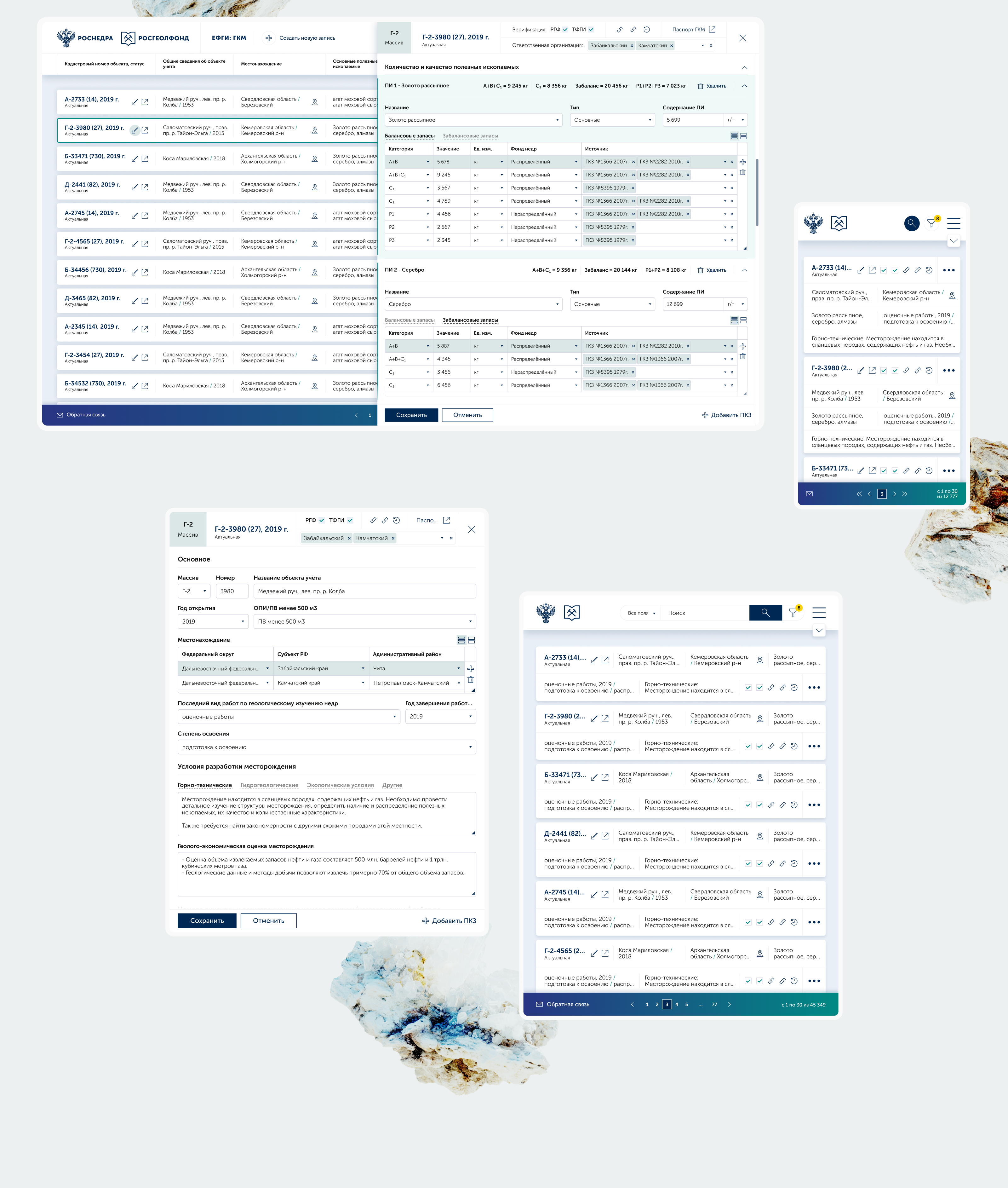 Веб-приложения для Росгеолфонда — Изображение №9 — Интерфейсы на Dprofile