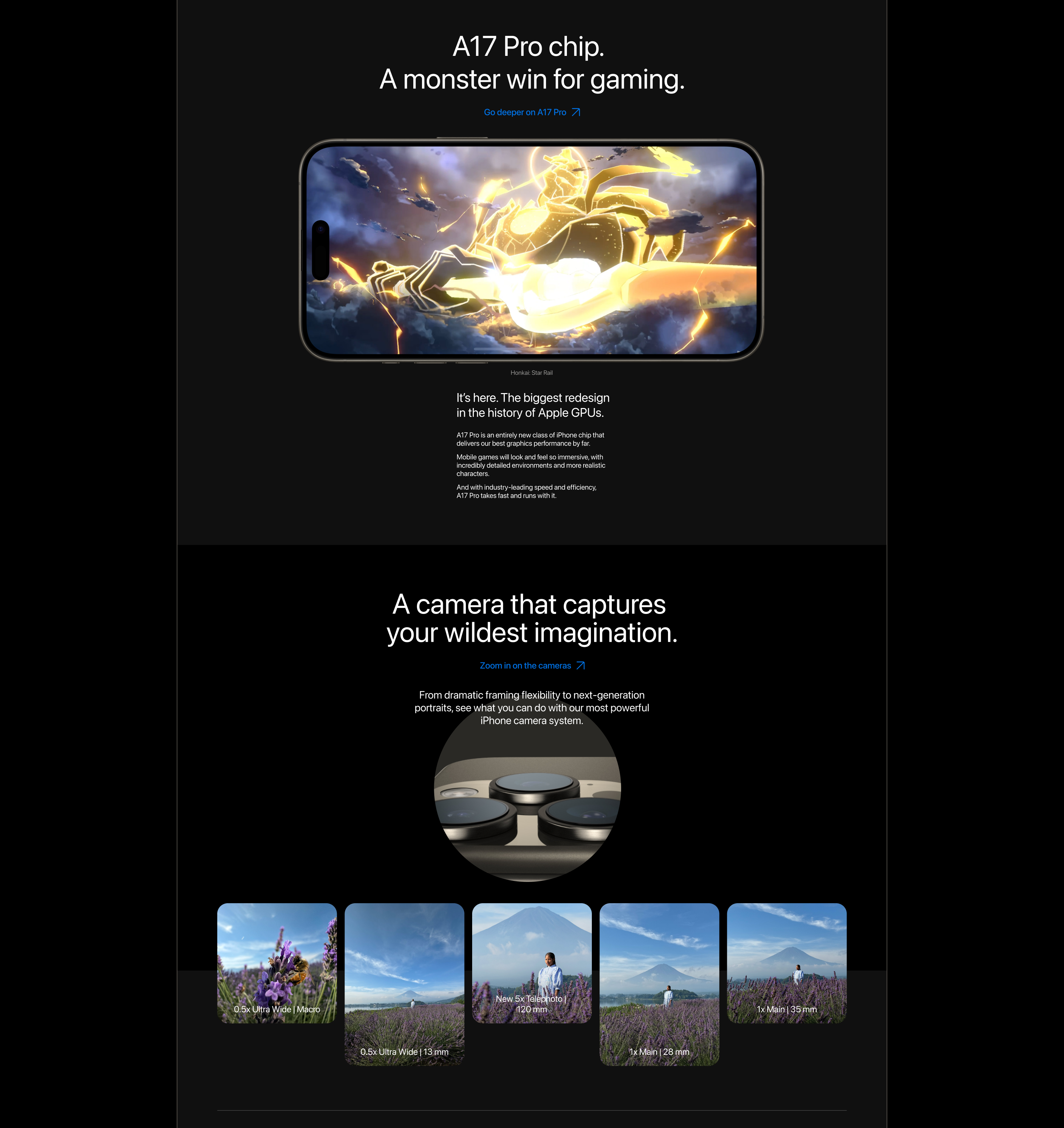 iPhone 15 Pro [landing page] — Изображение №8 — Интерфейсы на Dprofile