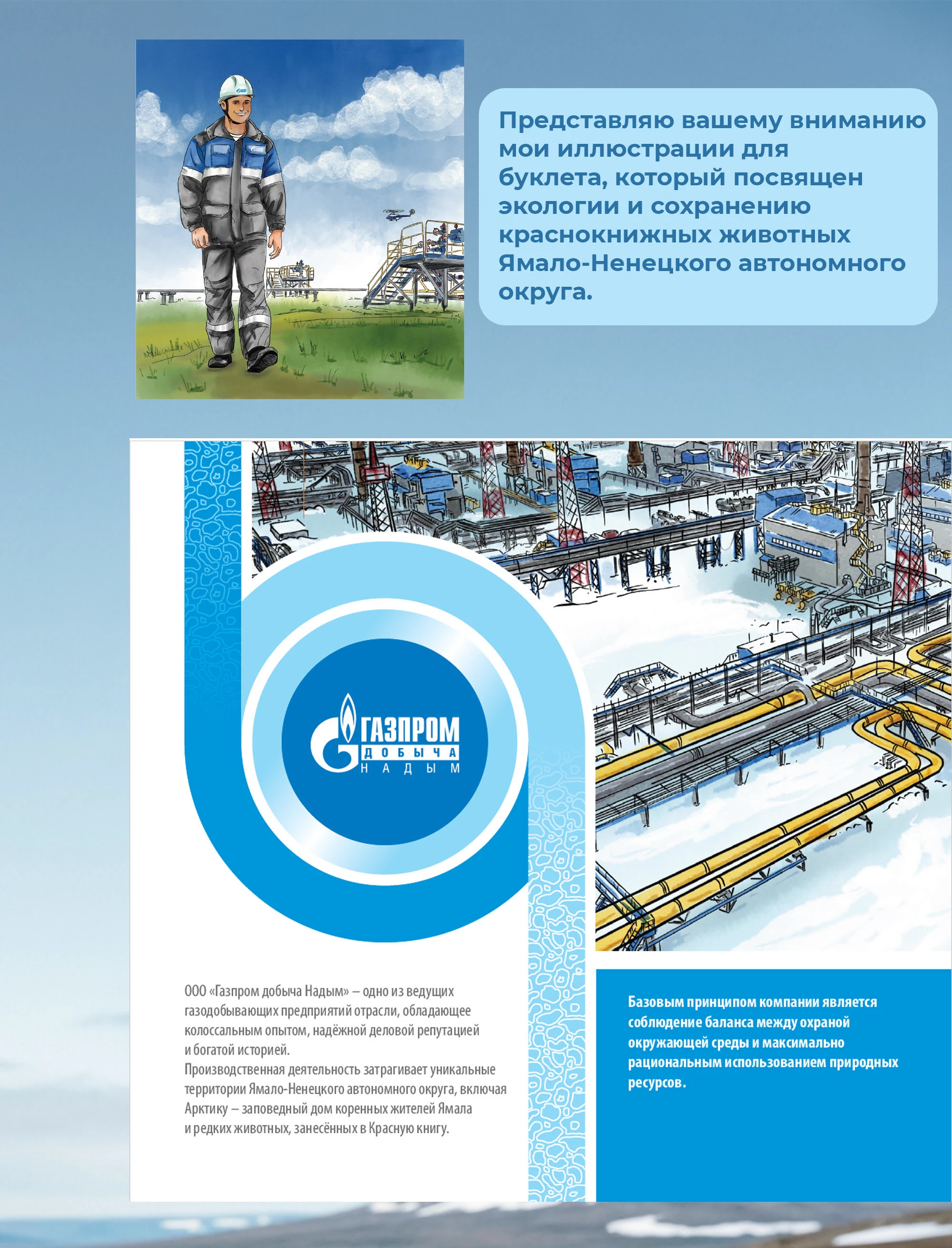 Буклет. Краснокнижные животные ЯНАО. Газпром. — Изображение №2 — Иллюстрация на Dprofile